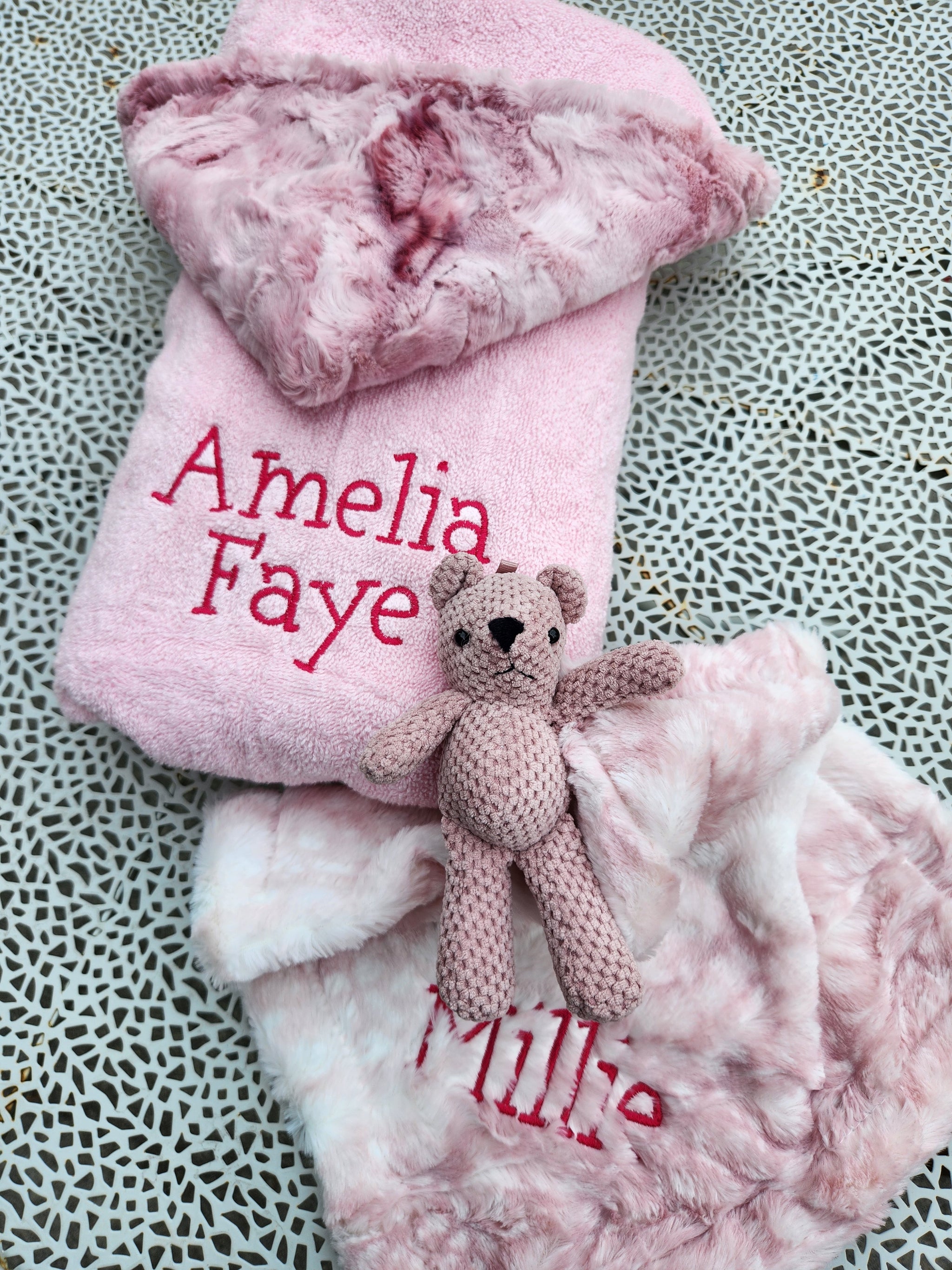 Smokey Rosewater Pink Girls Hooded Towel