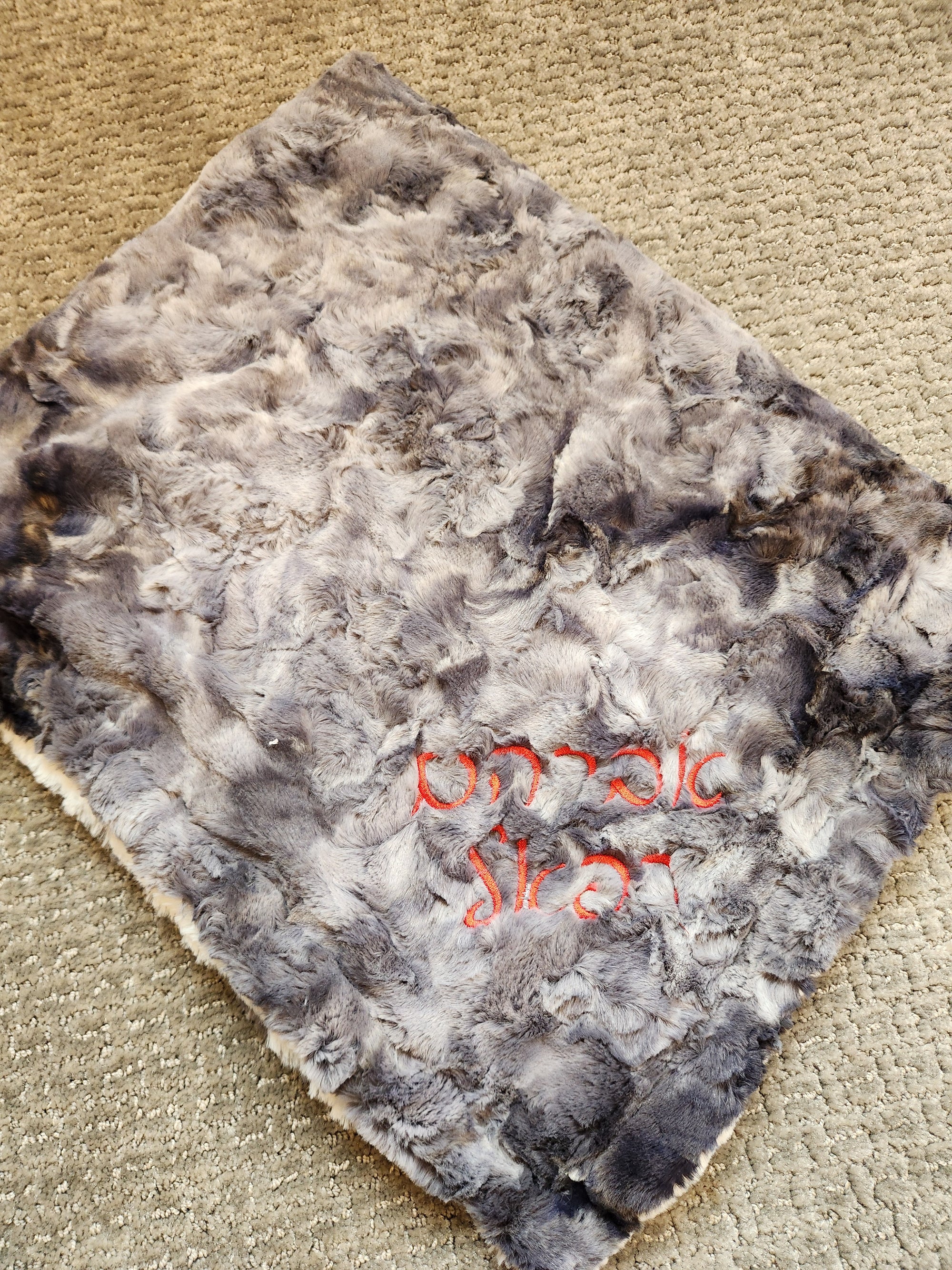 Smokey Clouds Minky Blanket