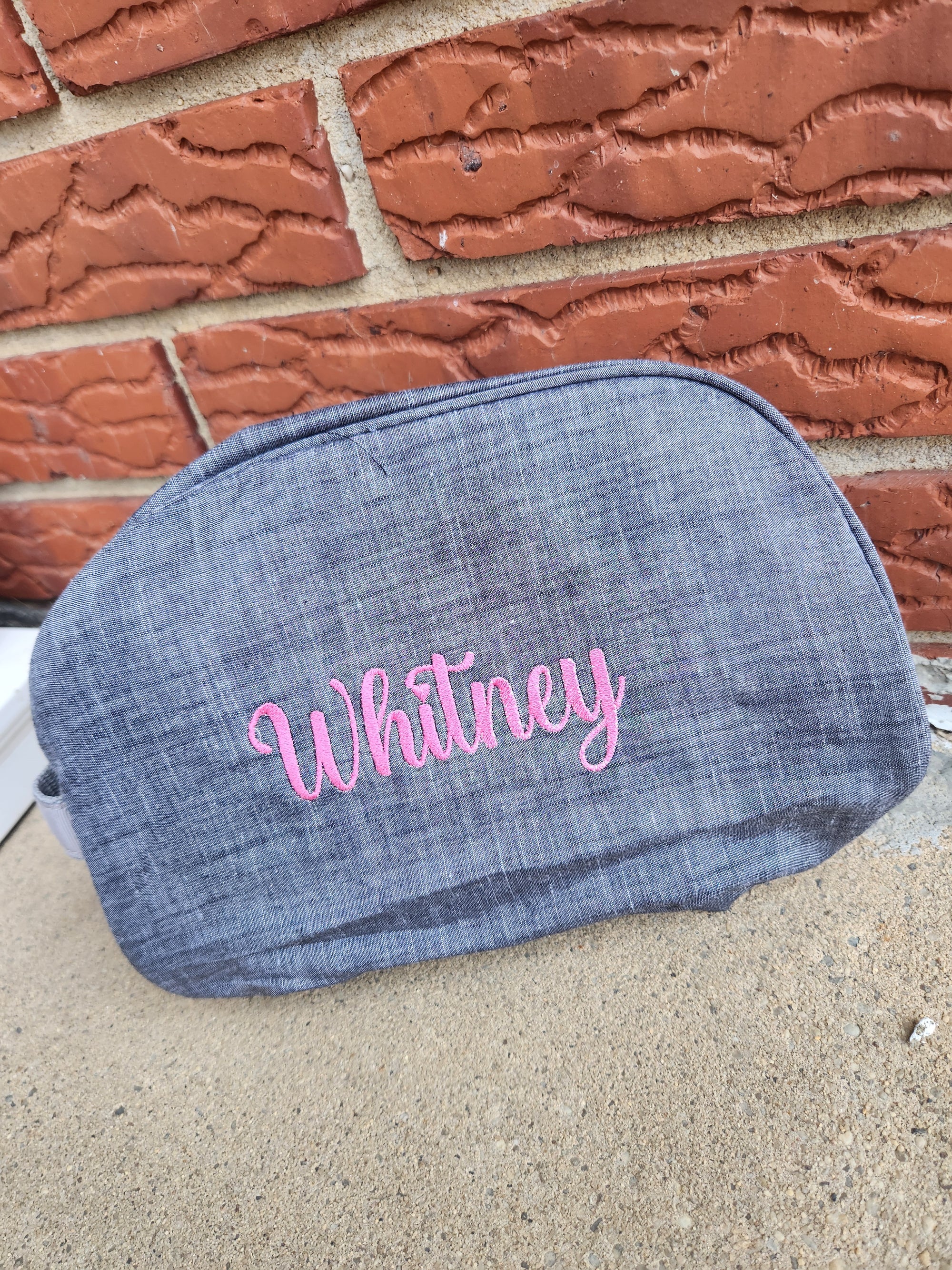 Gray Chambray Toiletry Bag