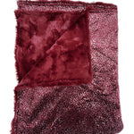 Merlot Glitter Minky & Luxe Burgundy Girls Blanket