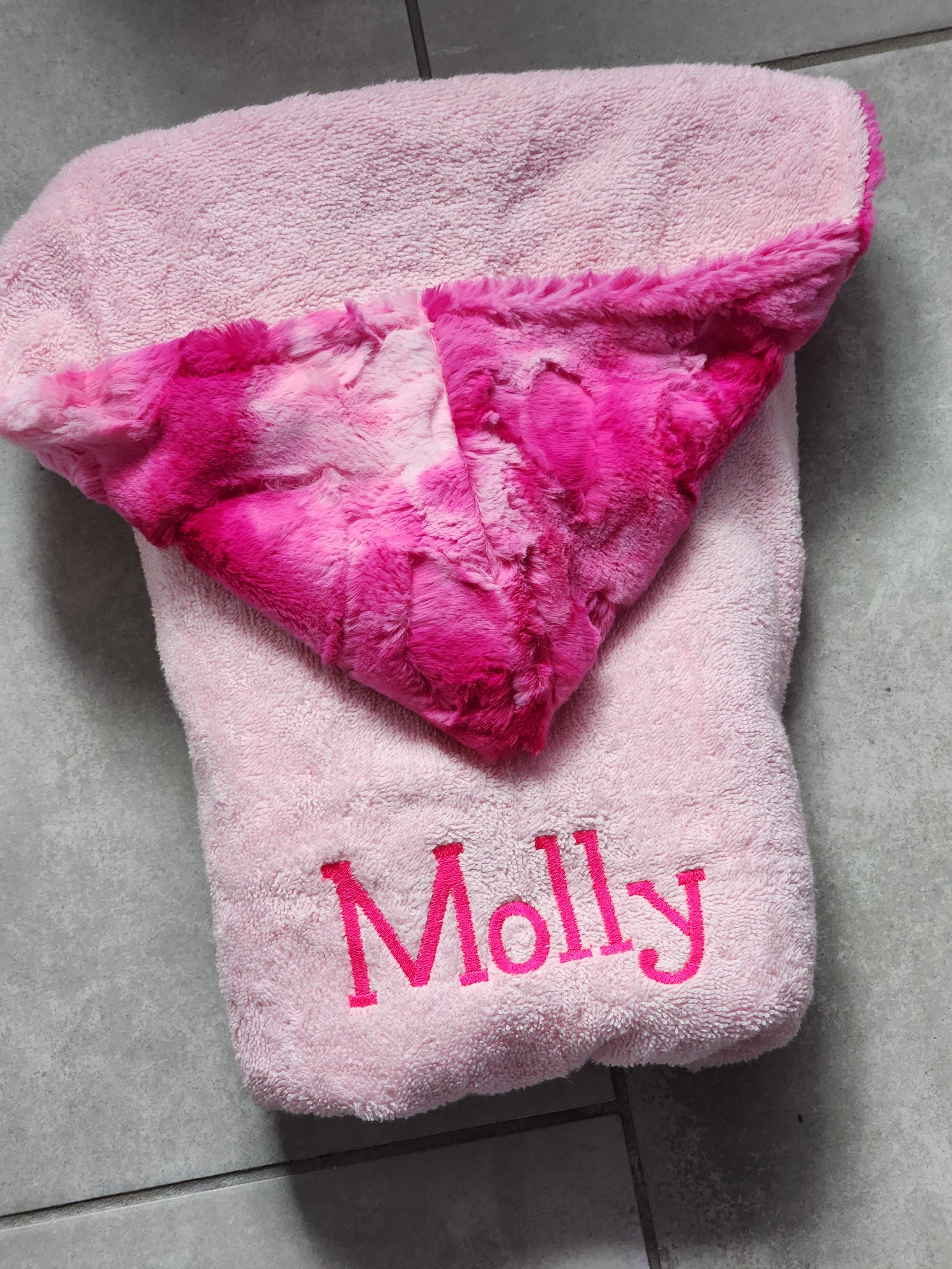Sorbet Candy Heart Girls Hooded Towel