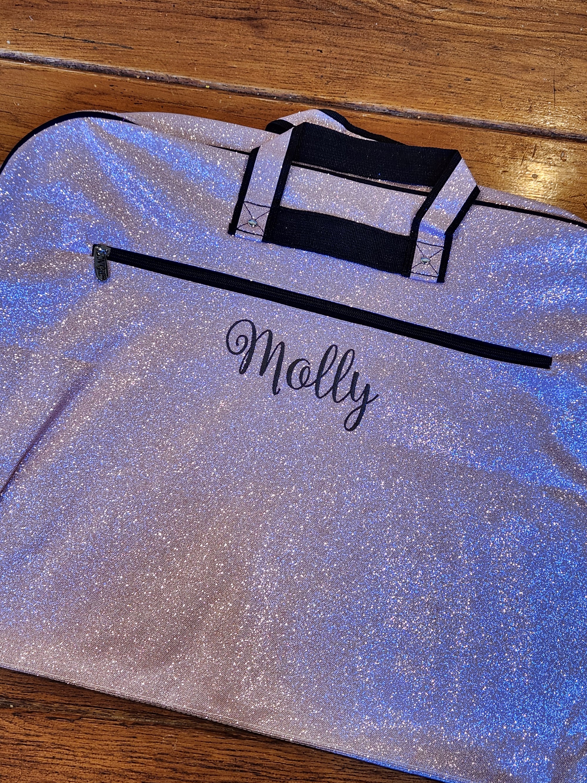 Pink Glitter Garment Bag
