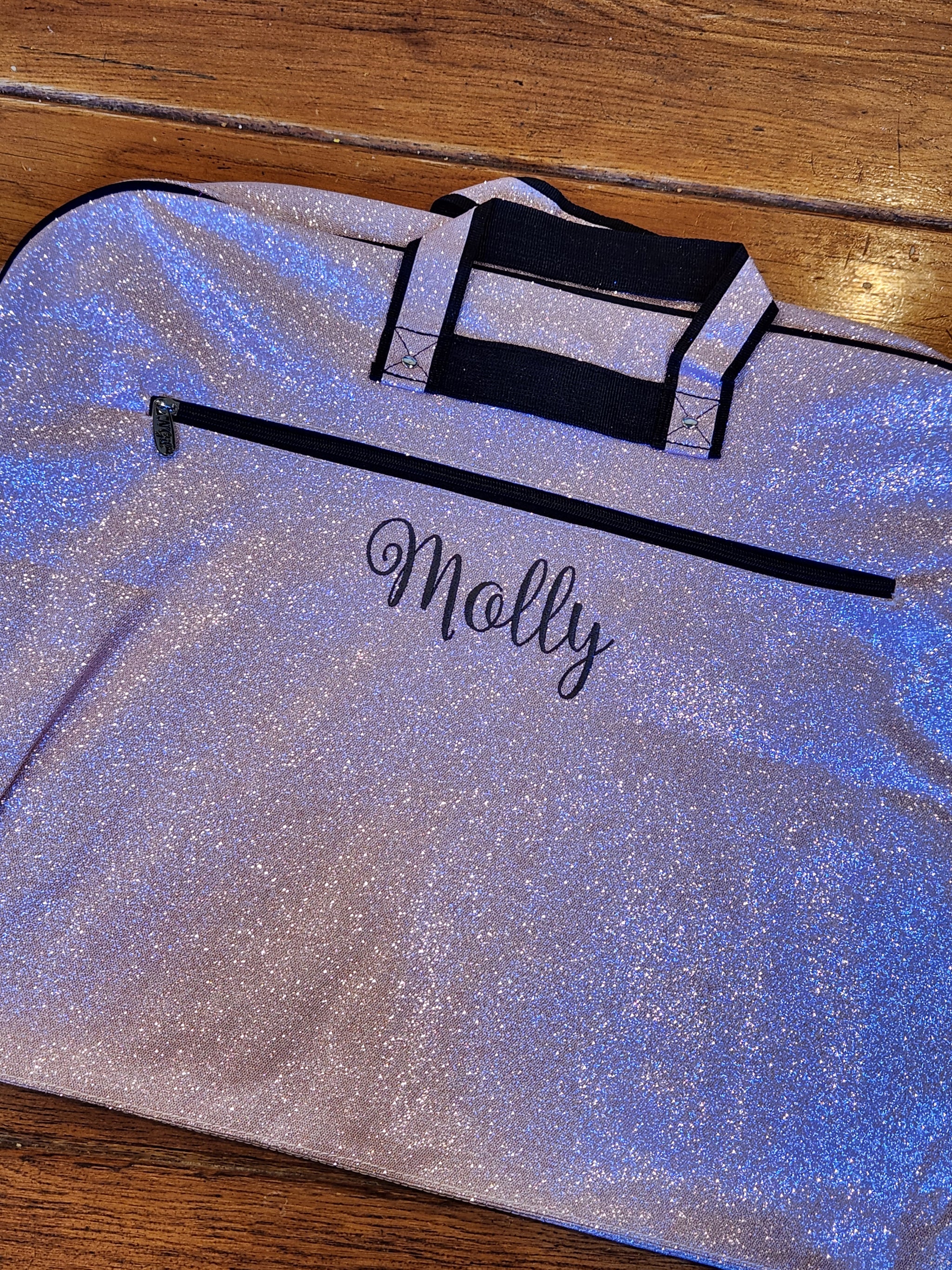 Pink Glitter Garment Bag
