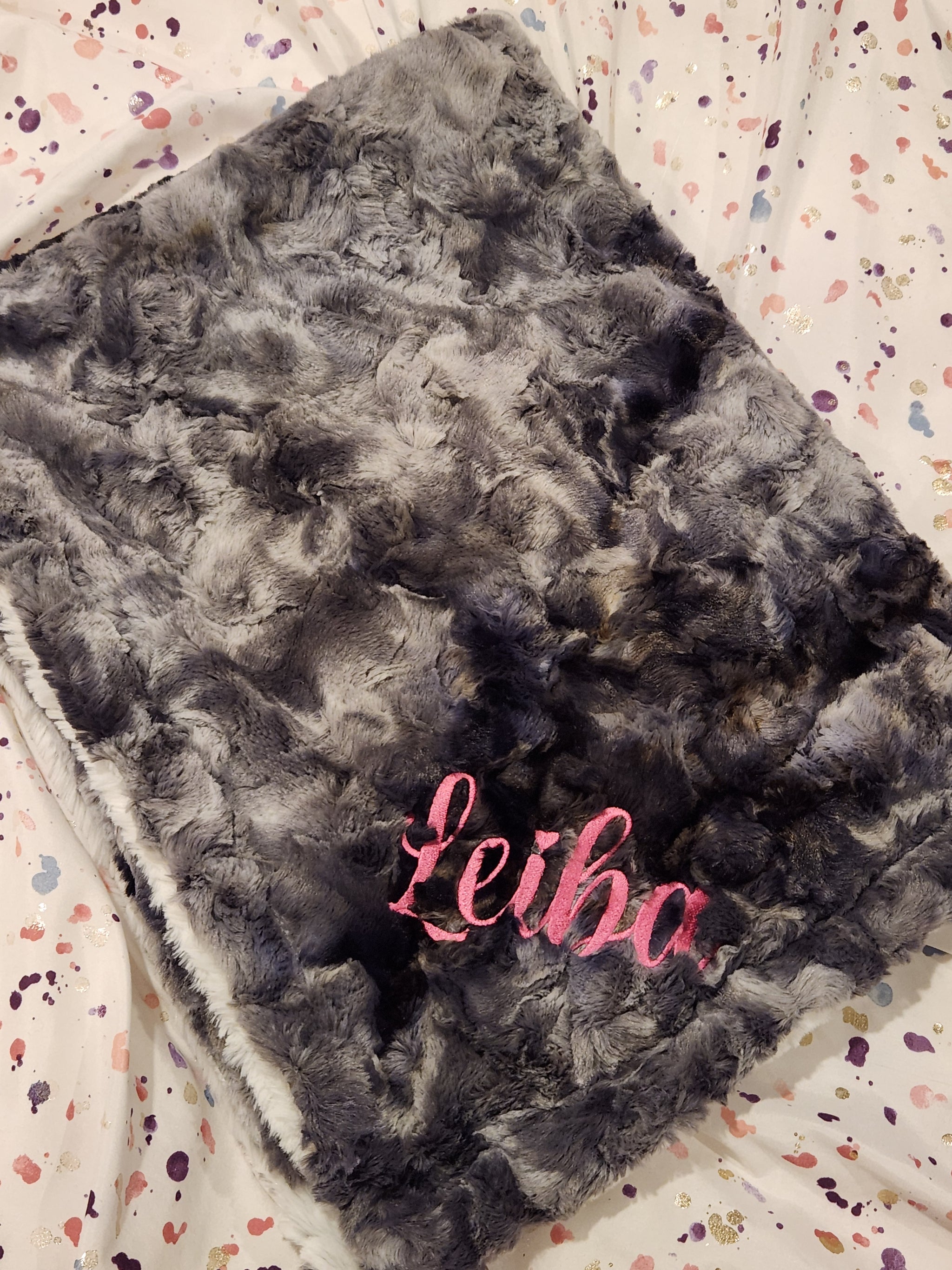 Smokey Clouds Boys Girls Minky Blanket