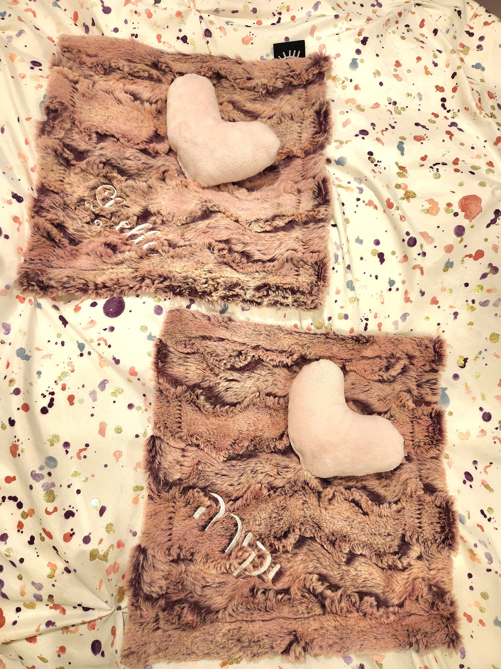 Wild Rabbit Mauve Heart Minky Lovey