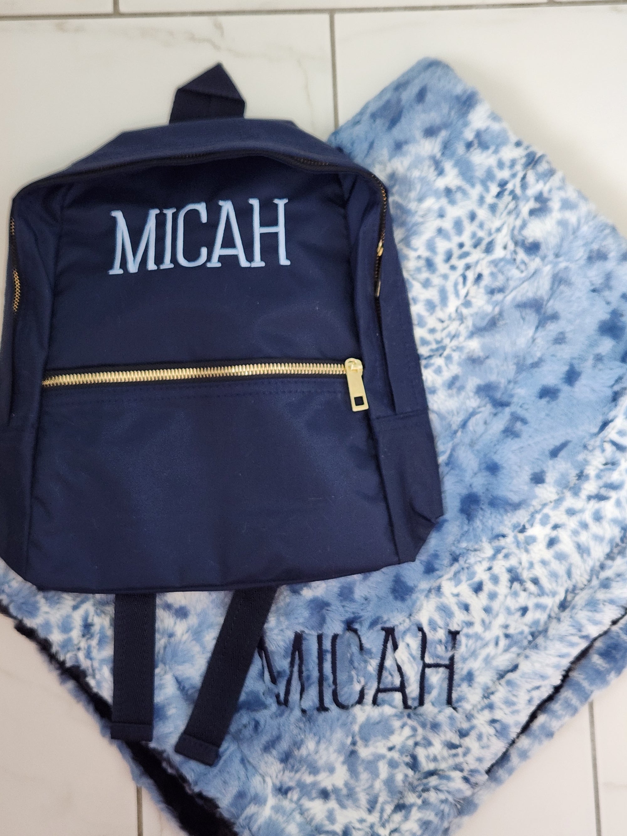 Cibirian Sky Cobalt Boys Minky Blanket