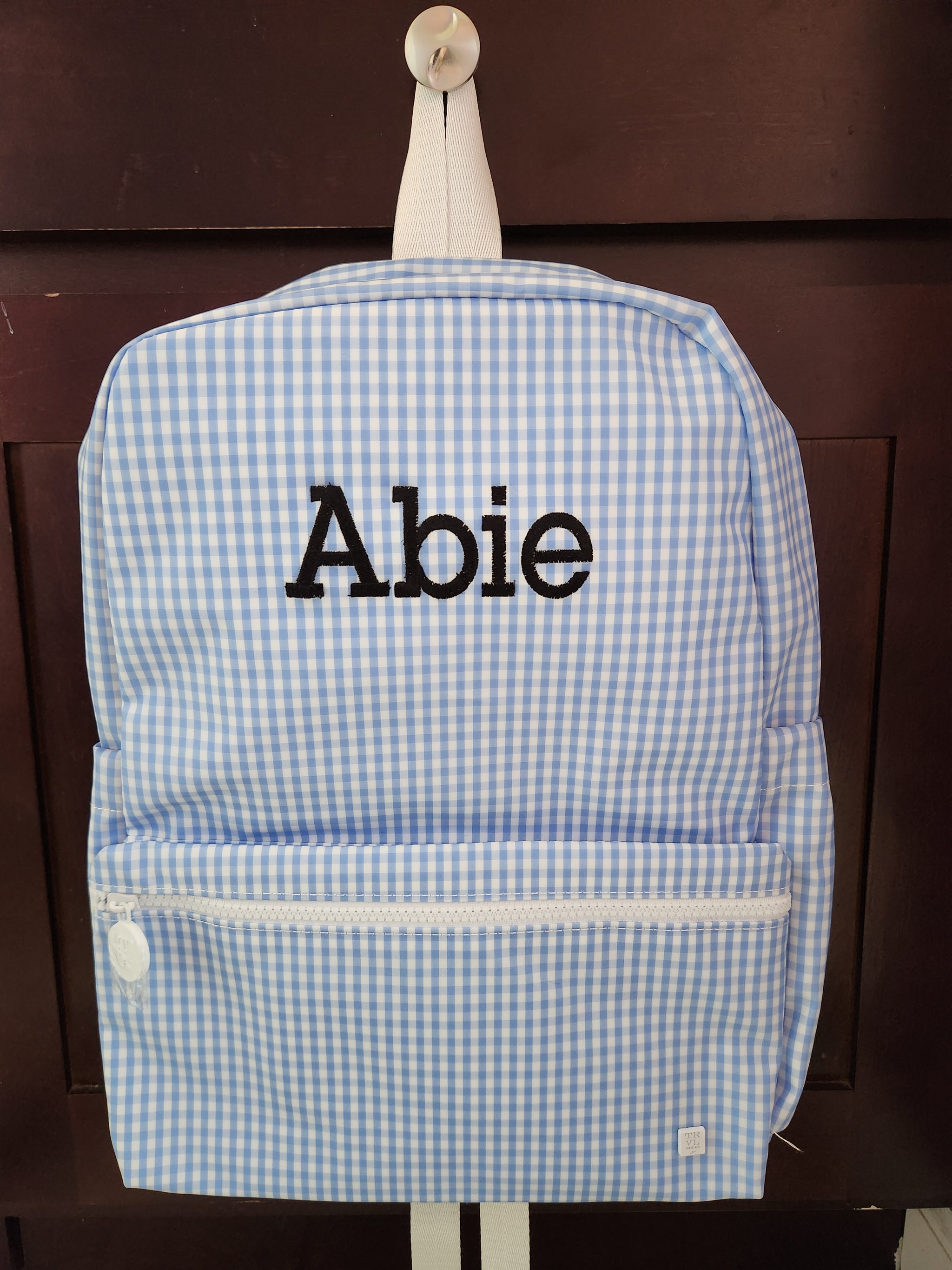 Sky Blue Gingham Backpack