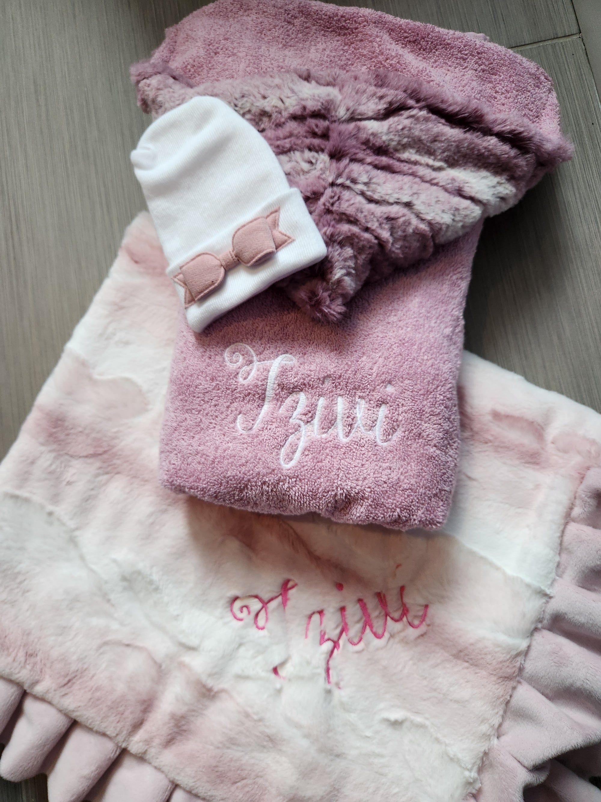 Ombre Blush Rosewood Pink Girls Ruffle Blanket