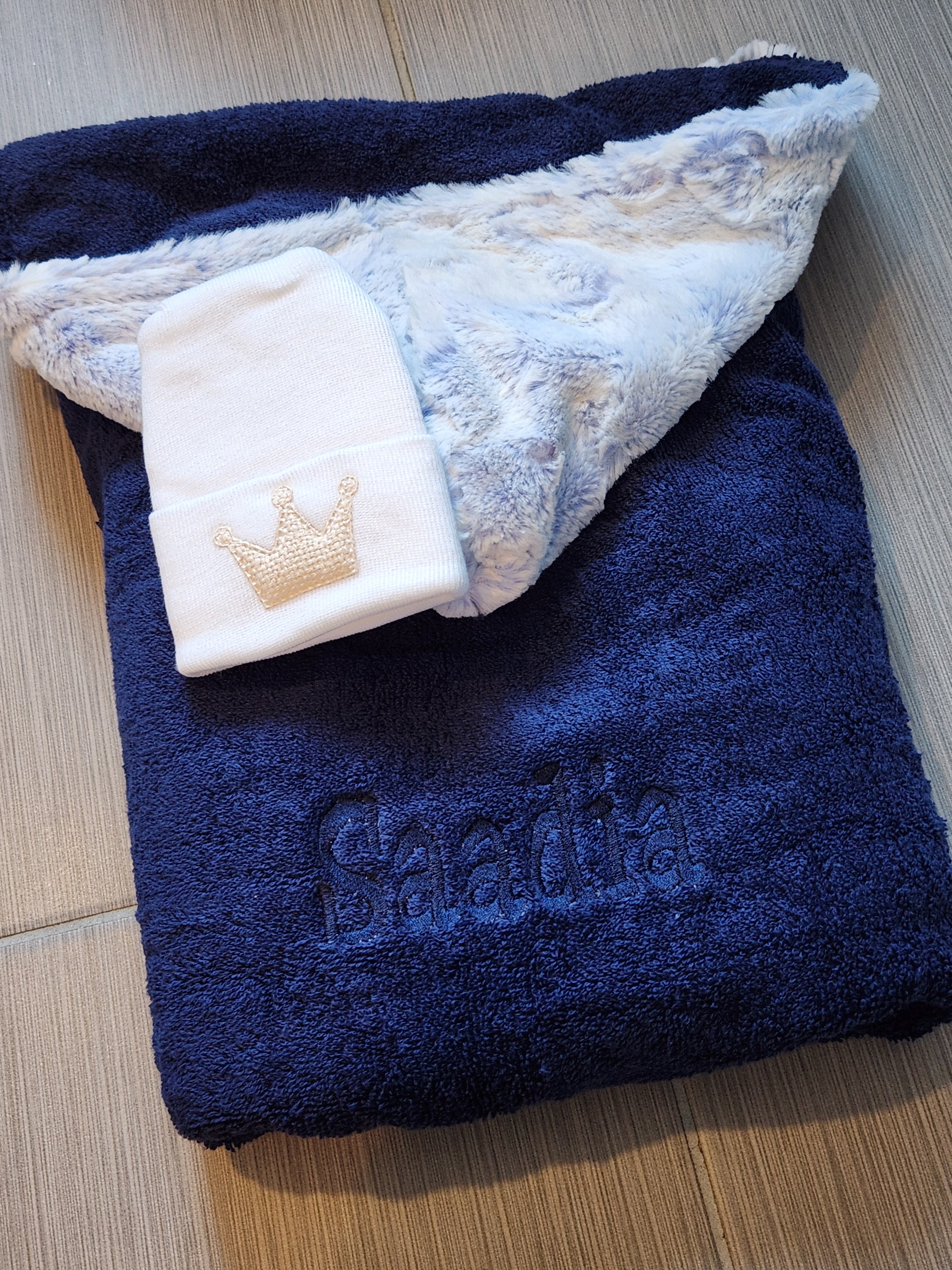 Doe Navy Boys Hooded Towel