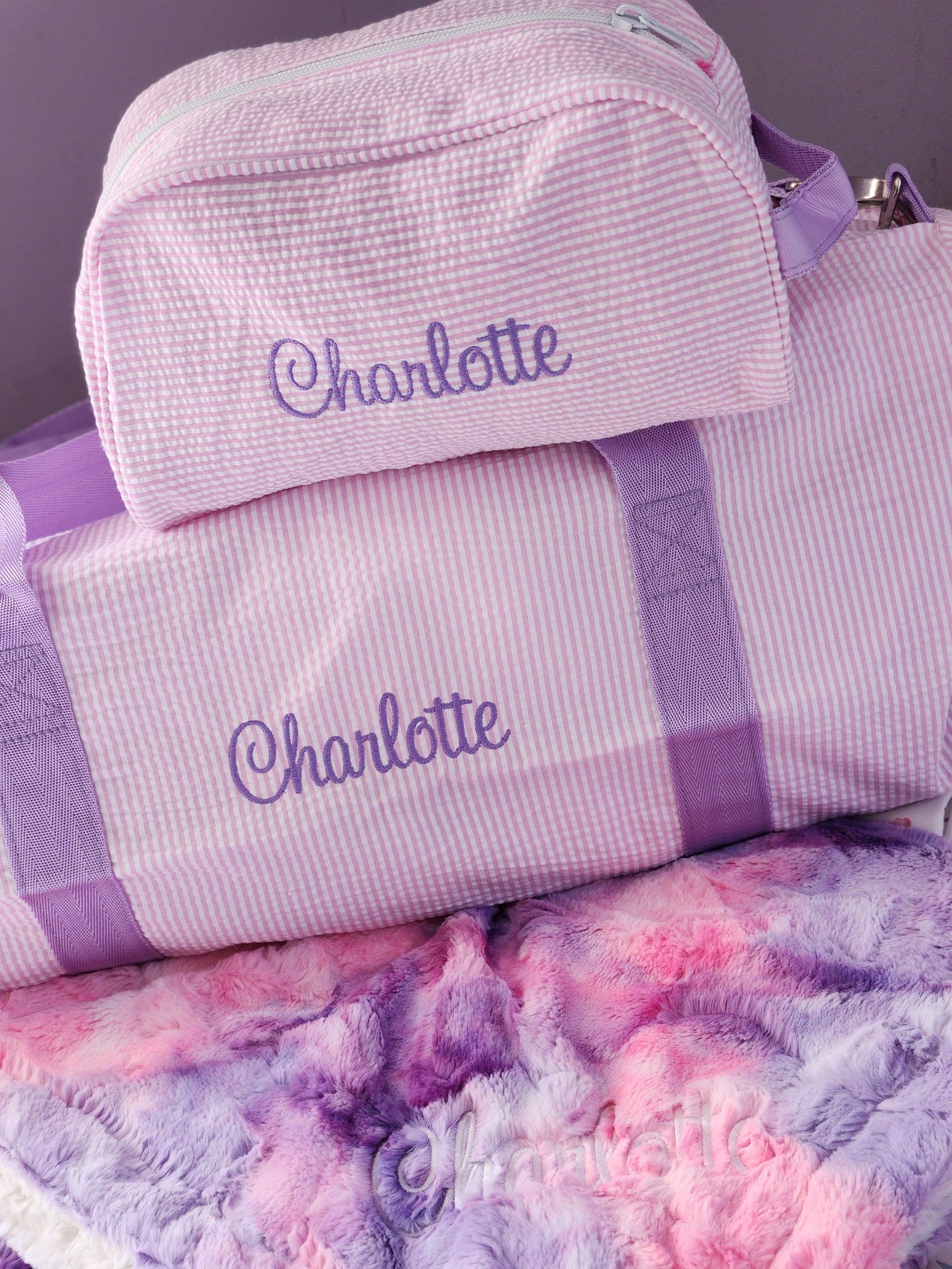 Sorbet Cotton Candy Girls Minky Blanket