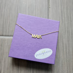 "MAYA" Block Font Name Necklace