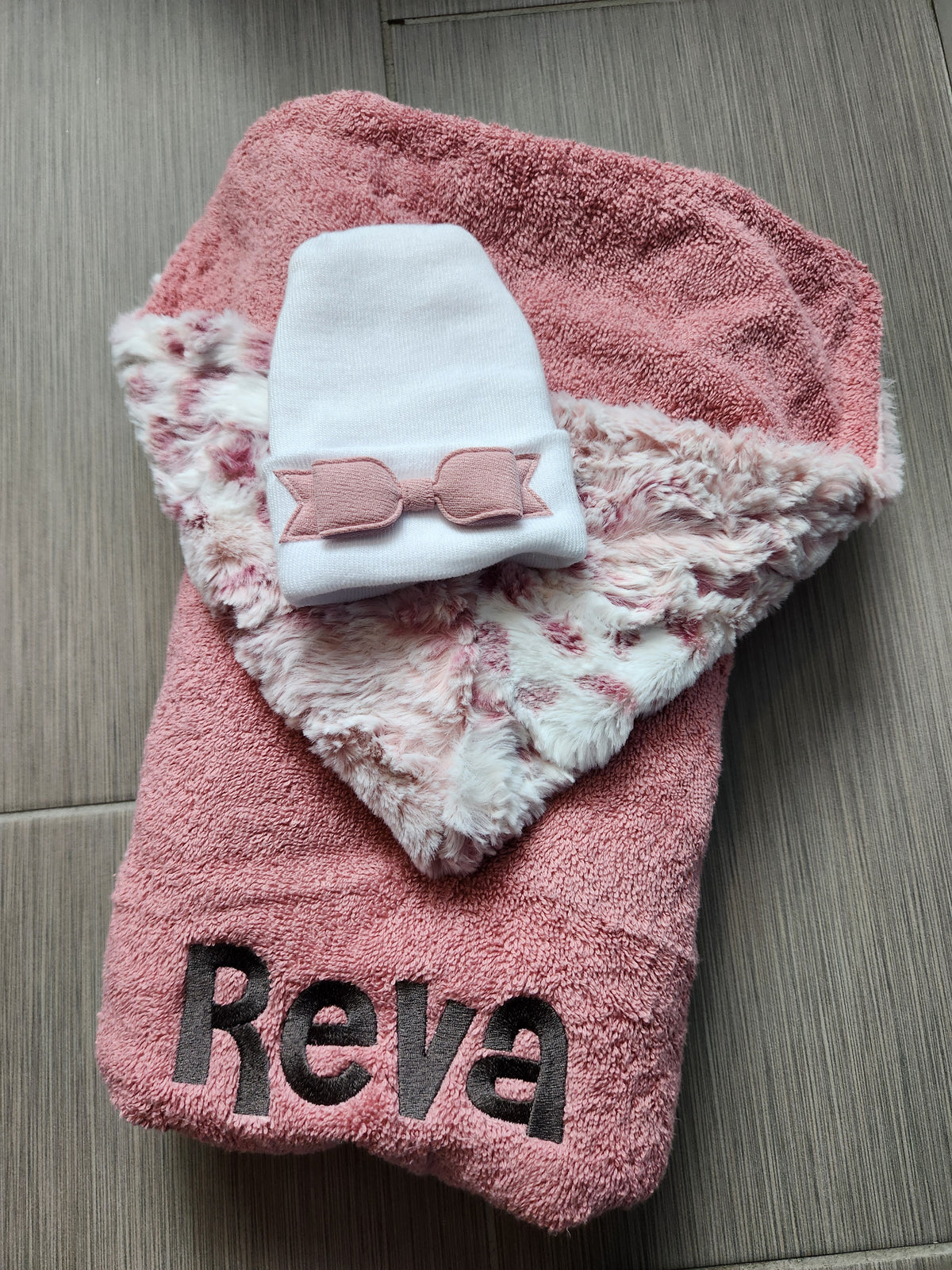 Nature Mauve Pink Girls Hooded Towel