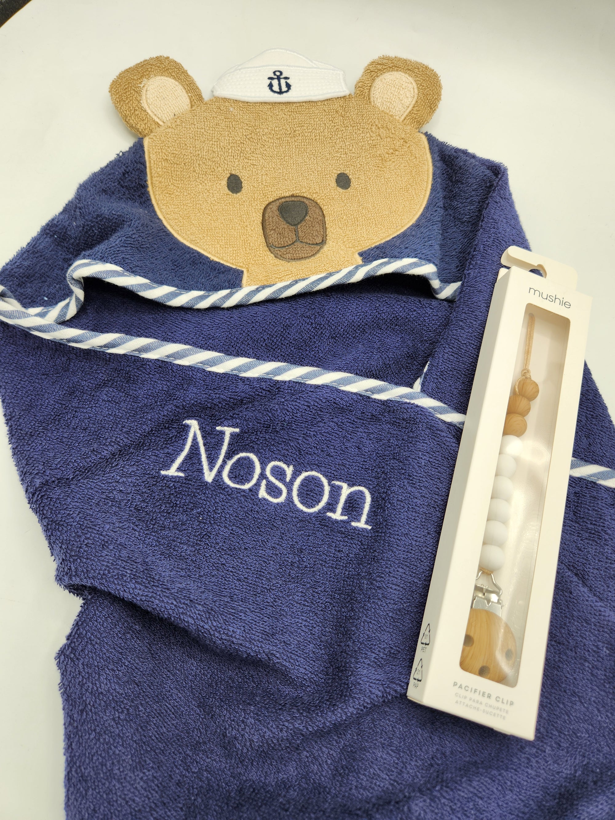 Sailor Bear Boy Toddler Hooded Towel