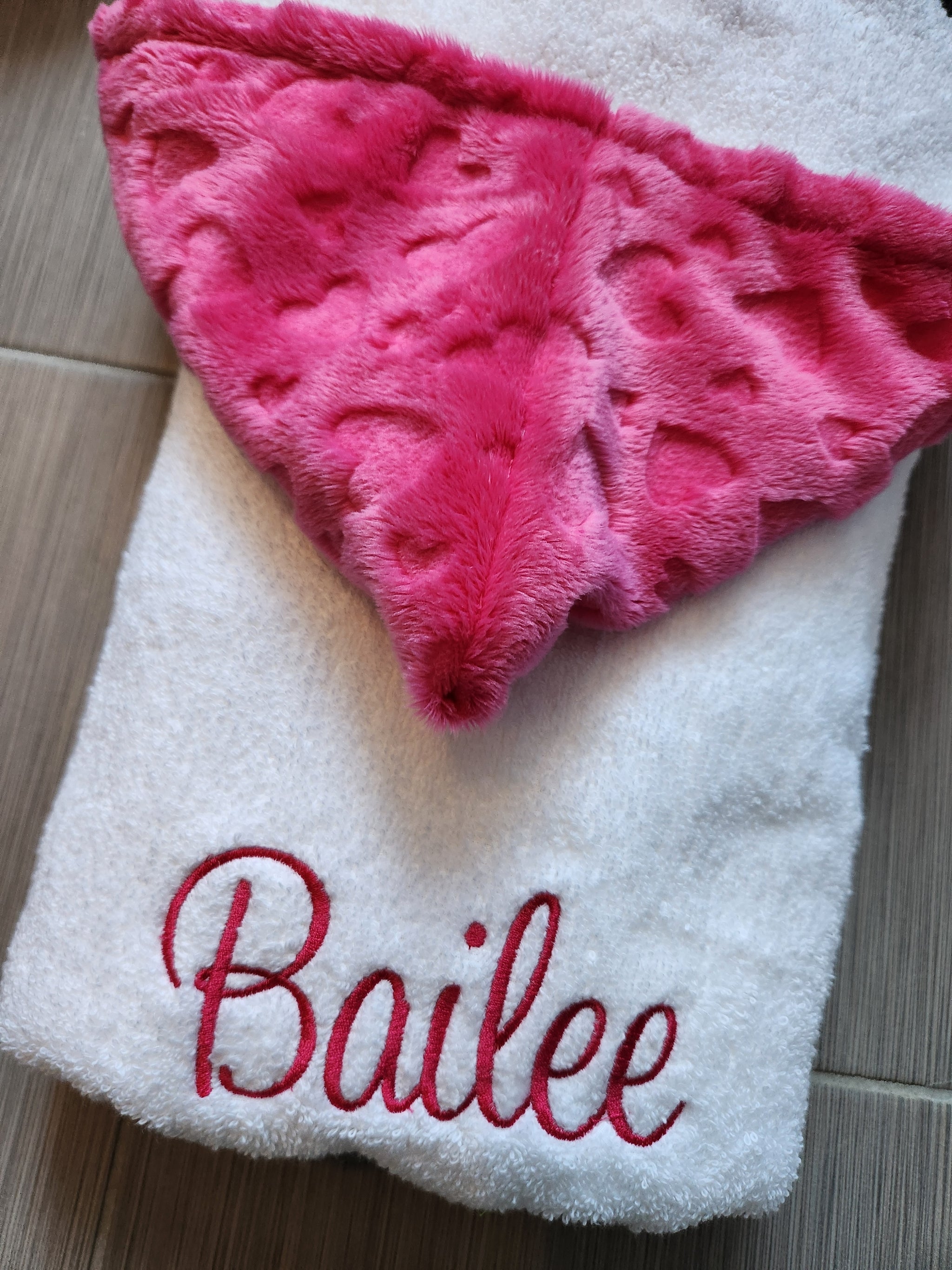 Hearty Fuschia Hooded Towel
