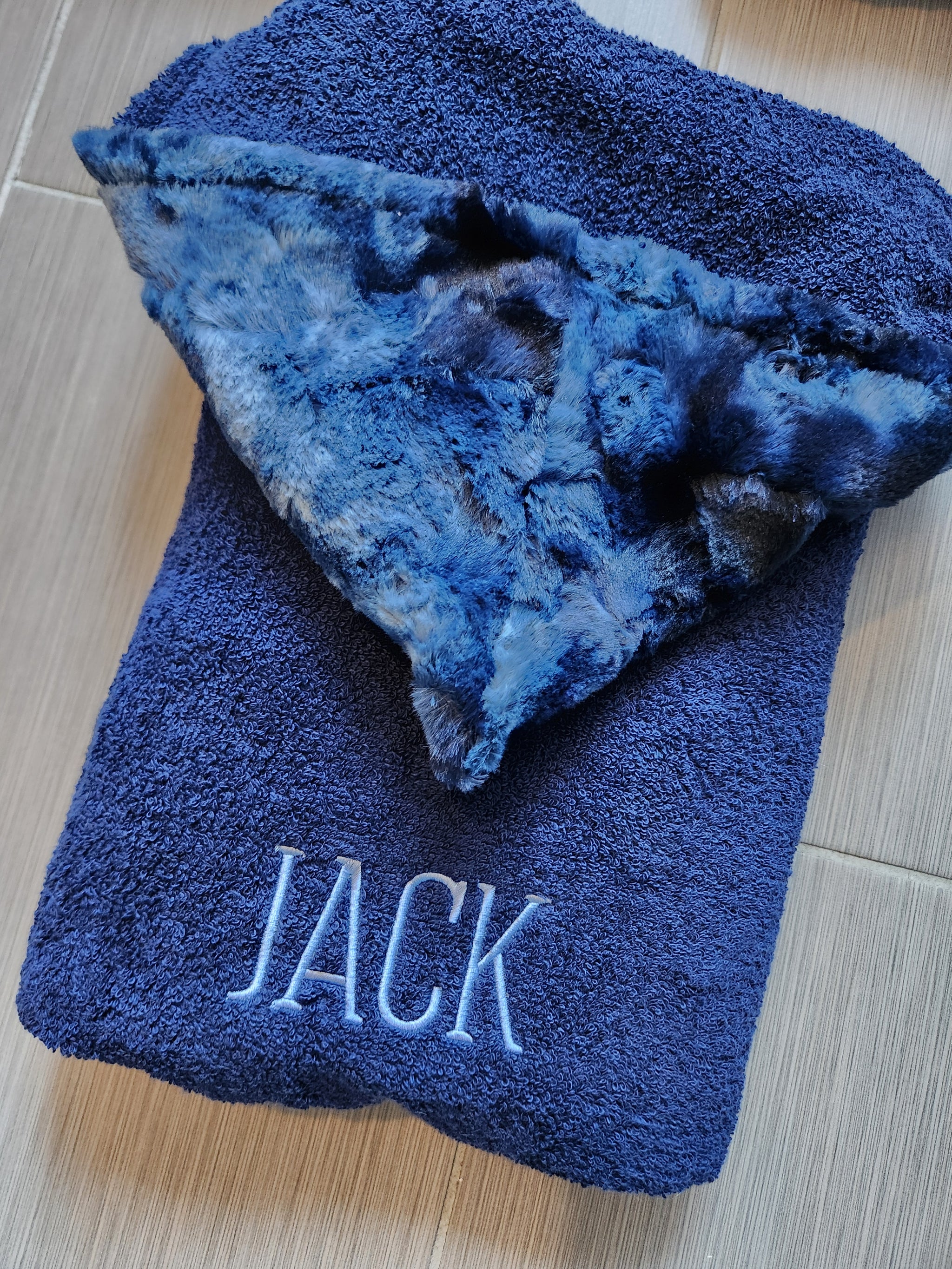 Sorbet Navy Blue Boys Hooded Towel