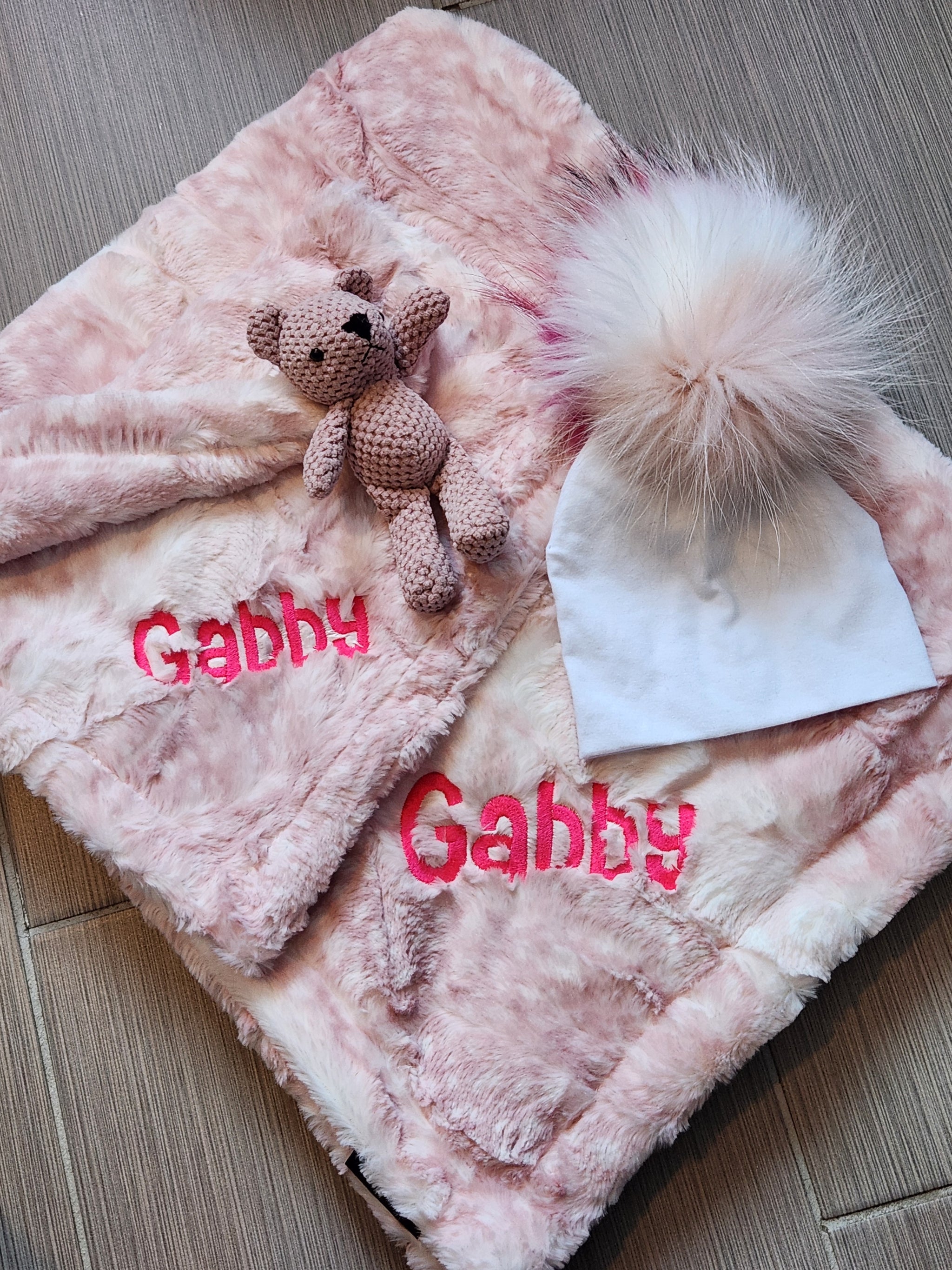 Cibirian Blush Pink Girls Minky Blanket