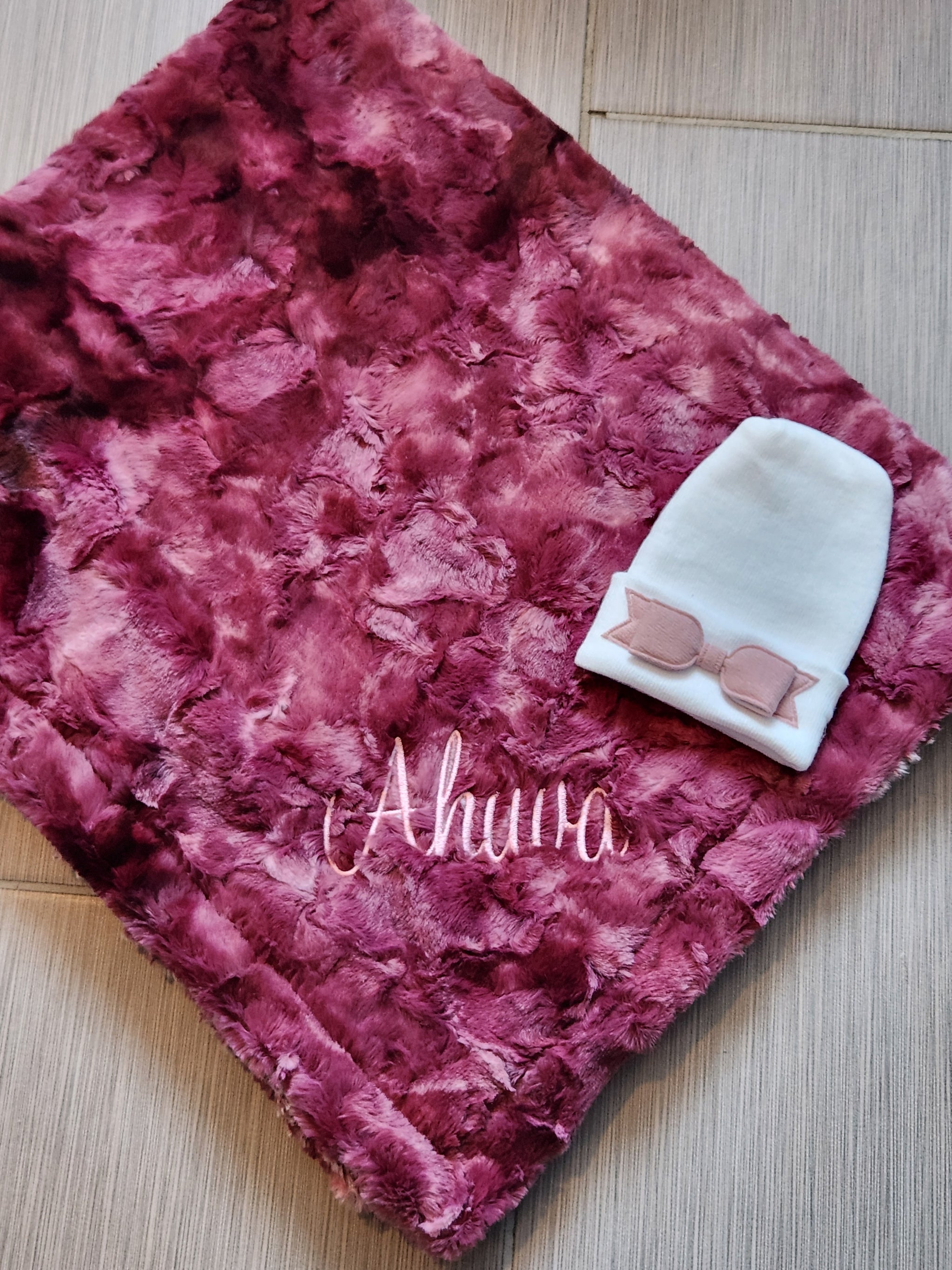 Smokey Princess Merlot Girls Minky Blanket