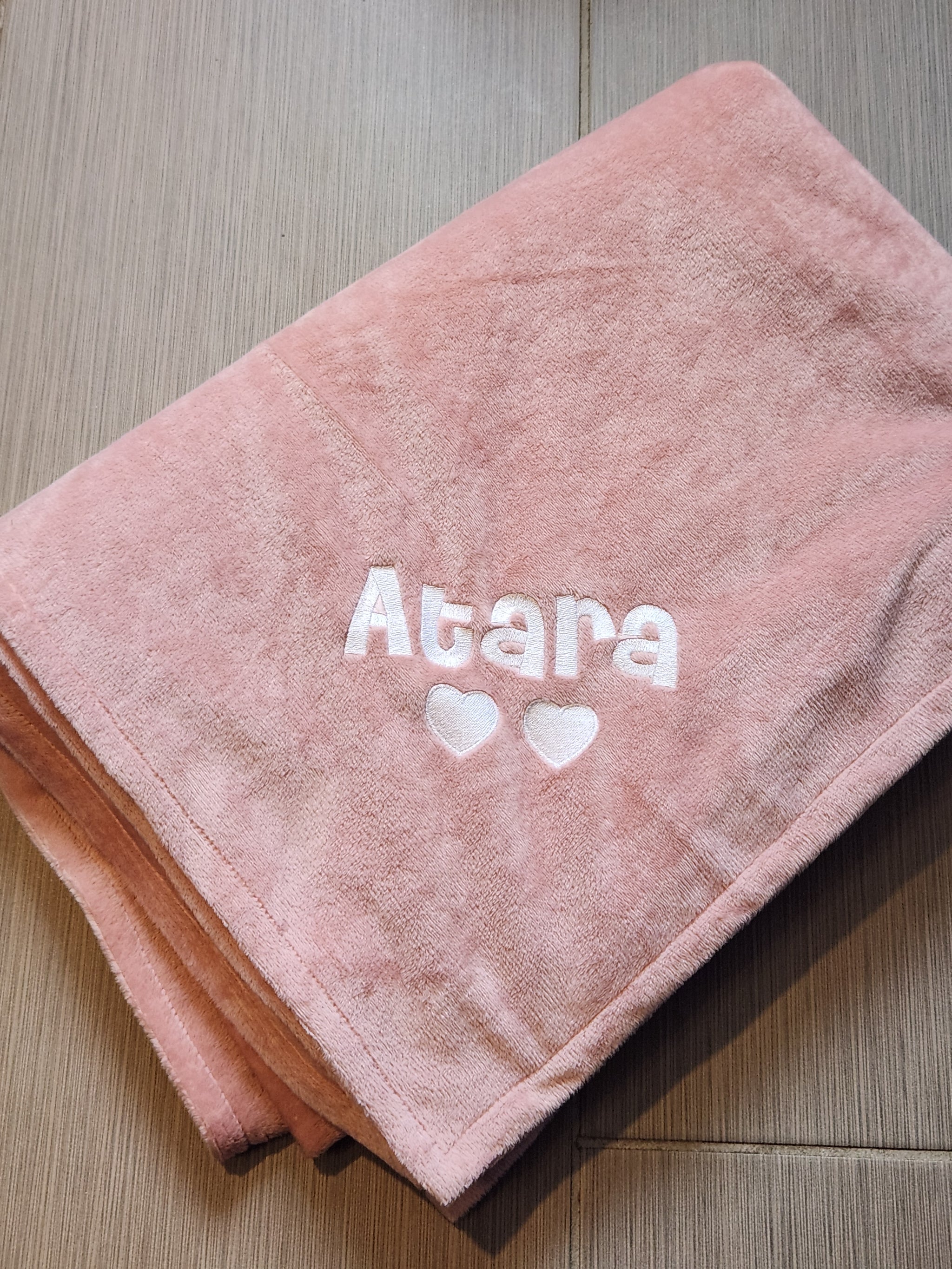 BiggerBee Minky Throw Blanket Solid Dusty Pink