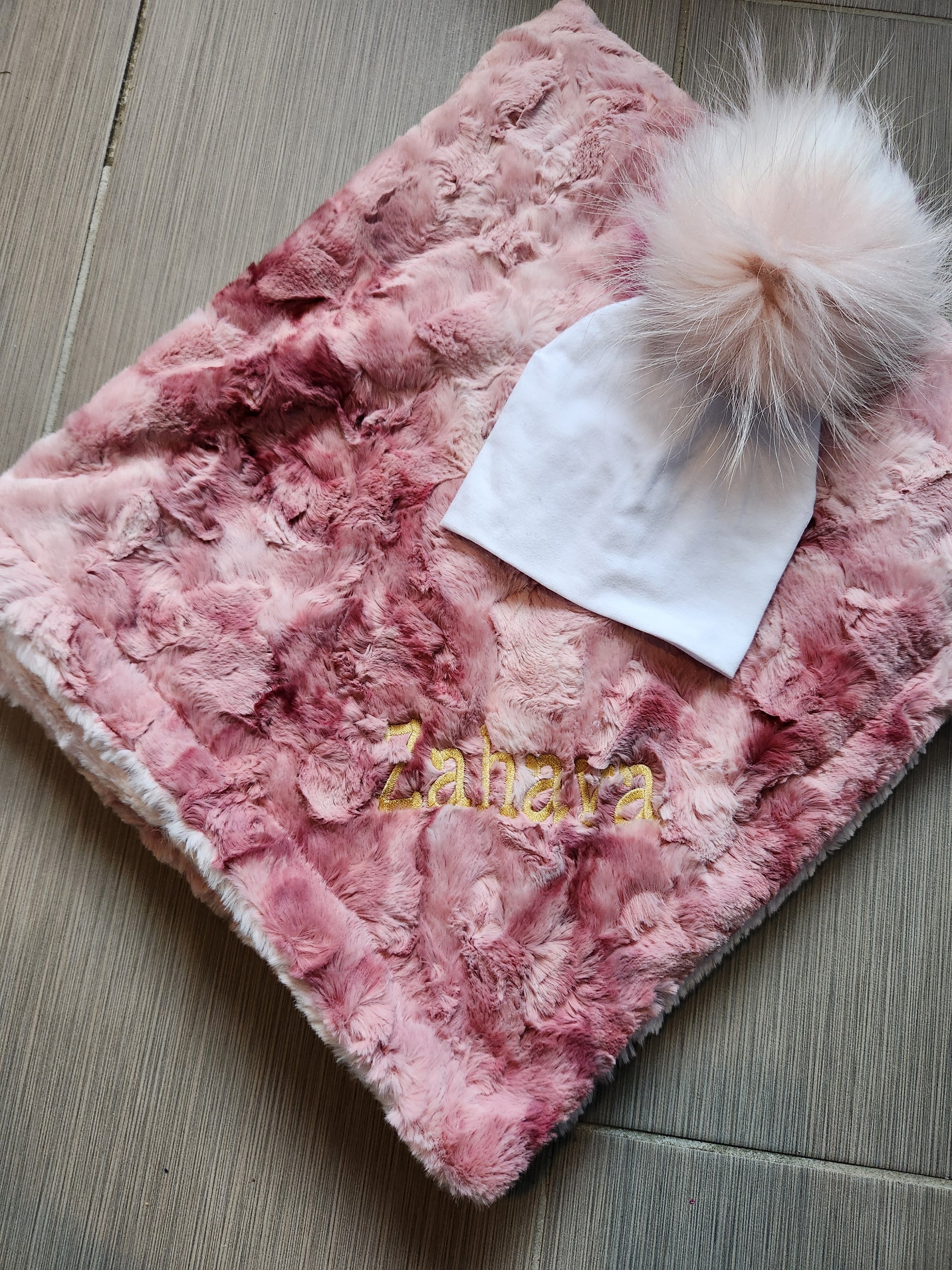 Smokey Rosewater Girls Minky Blanket