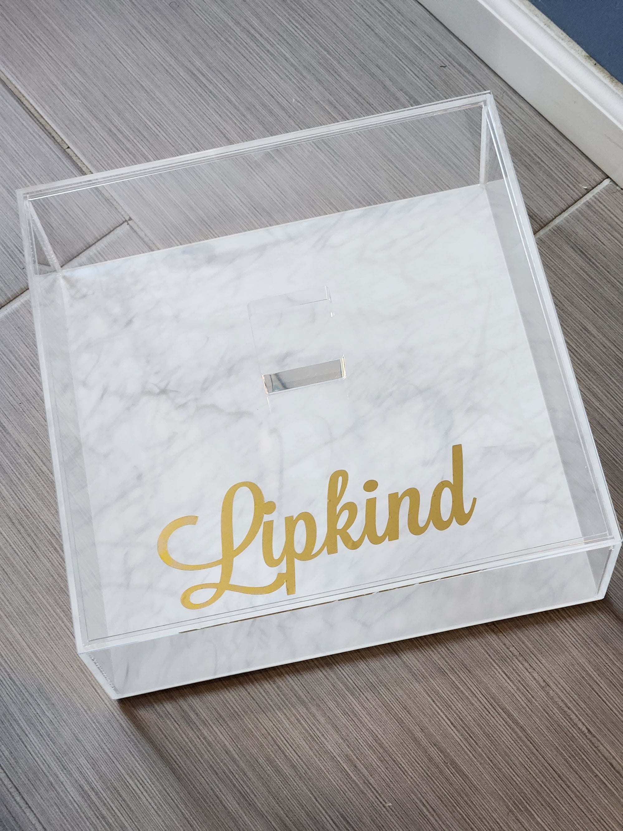 Large Square Marble Matza Box With Lid