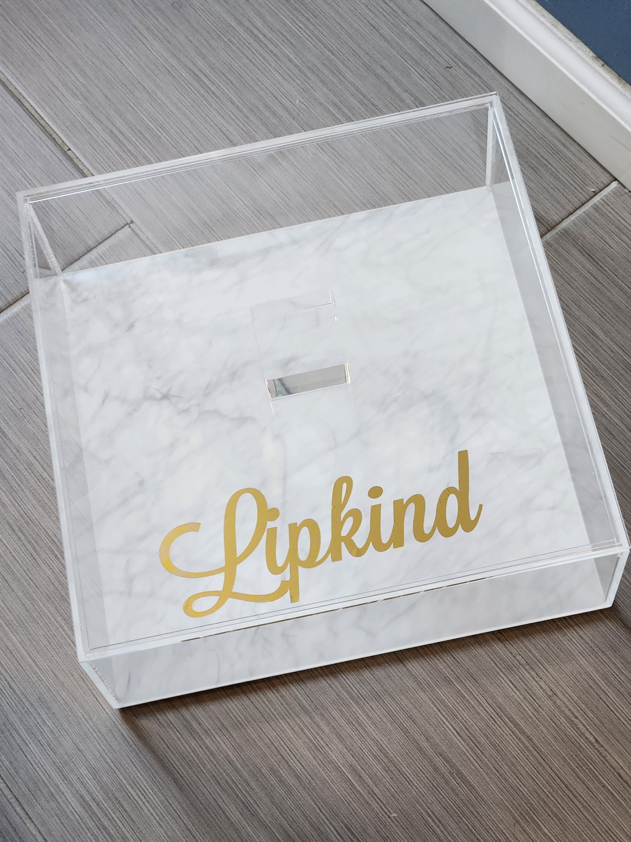 Large Square Marble Matza Box With Lid