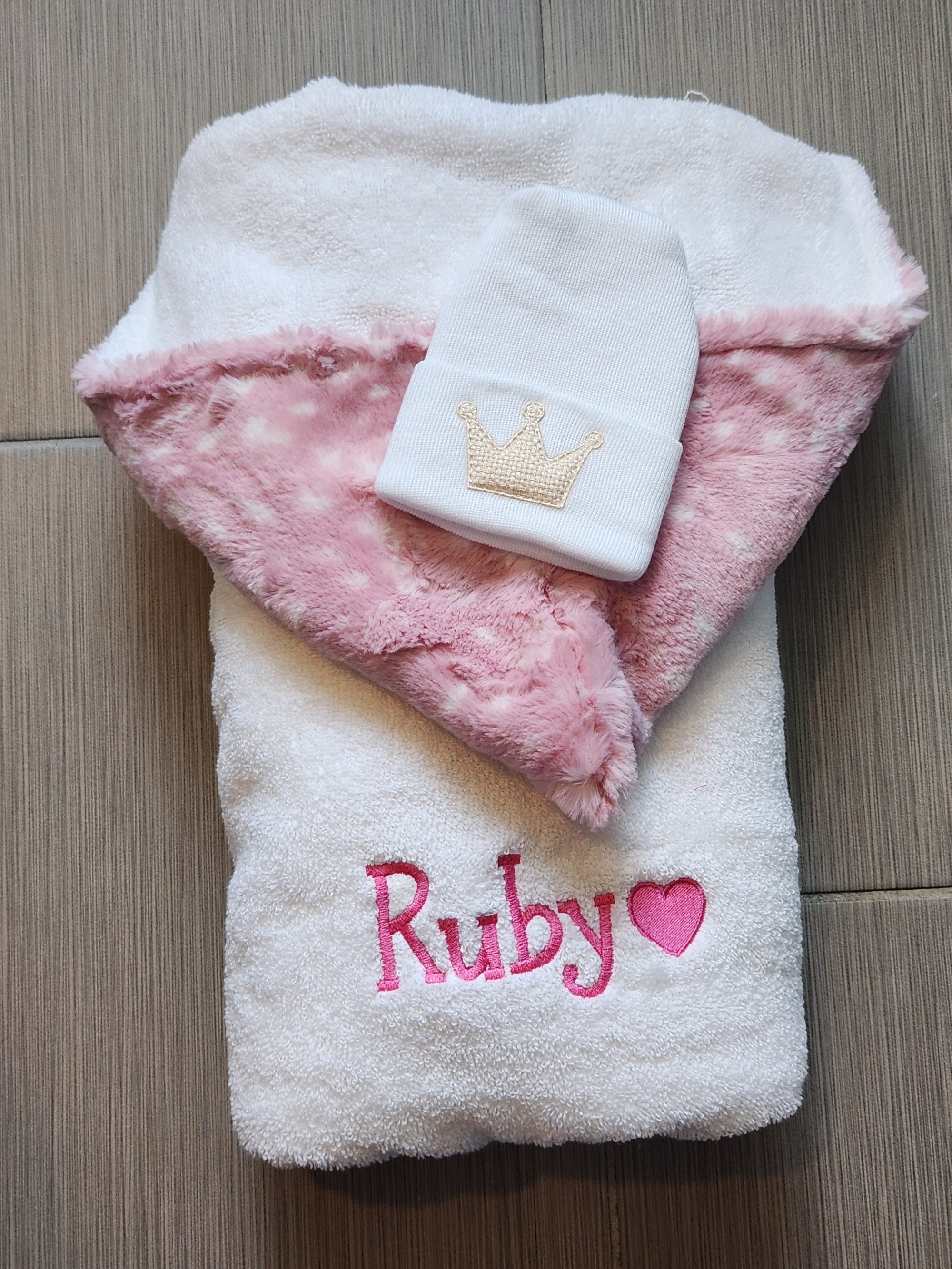 Doe Woodrose Pink Girls Hooded Towel