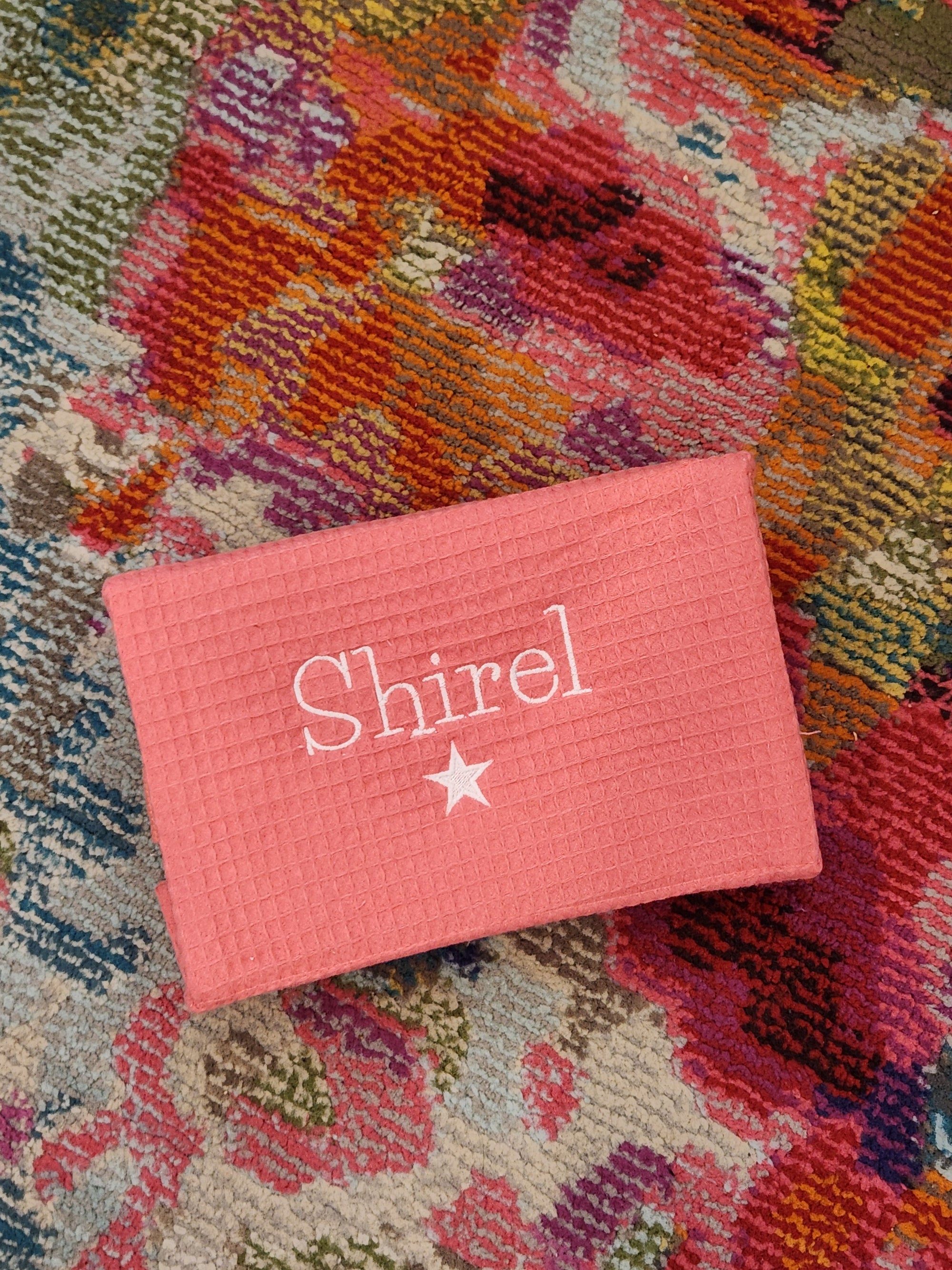 Coral Waffle Toiletry Bag