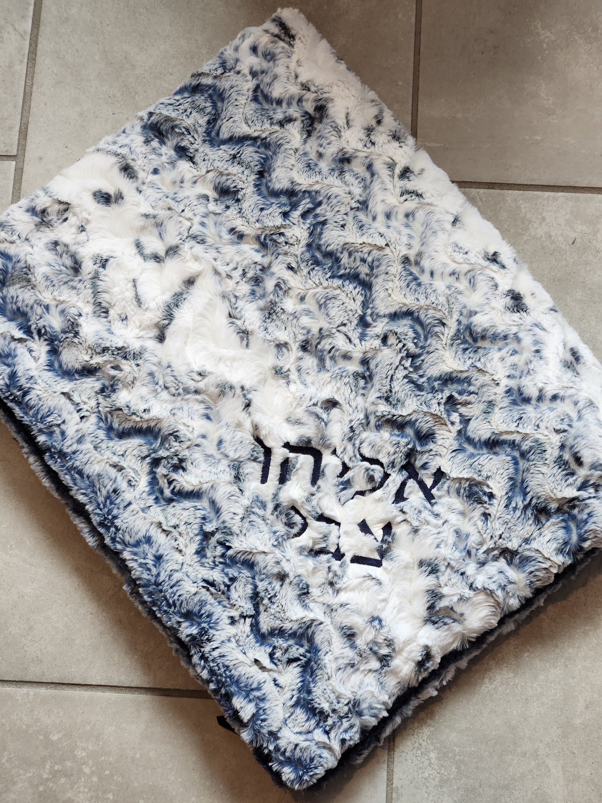 Owl Navy Boys Minky Blanket