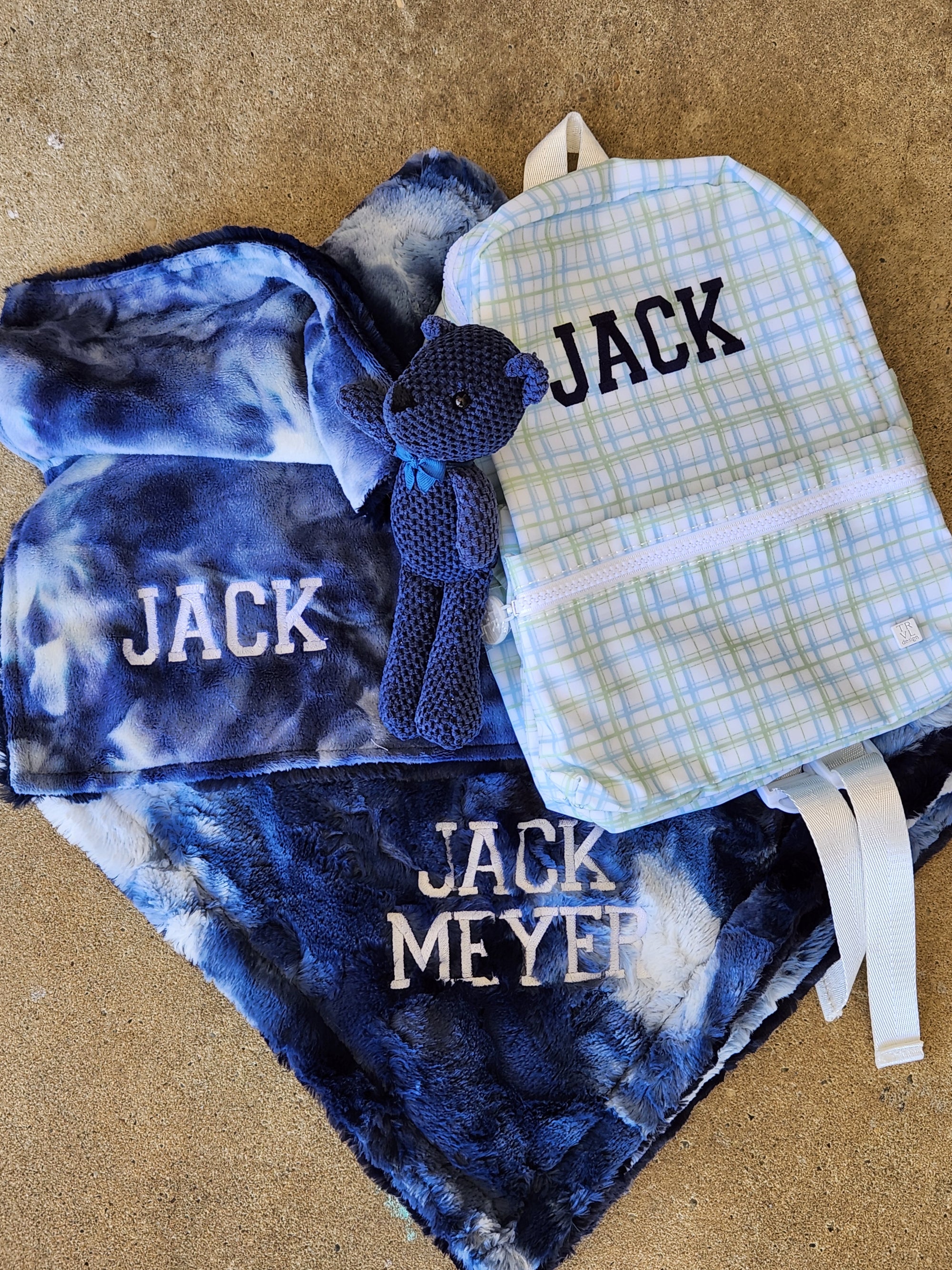 Sorbet Navy Boys Blanket