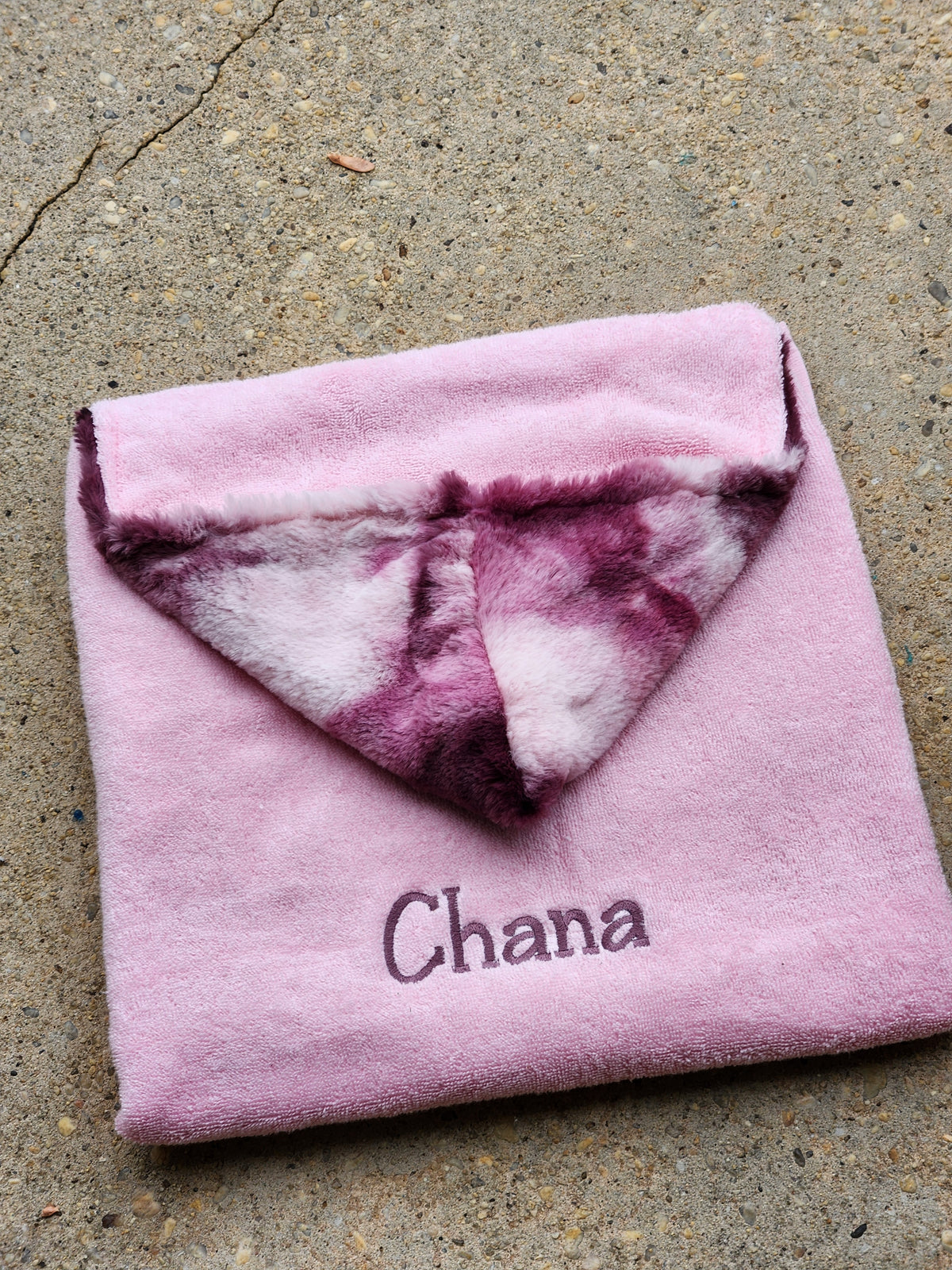 Sorbet Merlot Pink Girls Hooded Towel