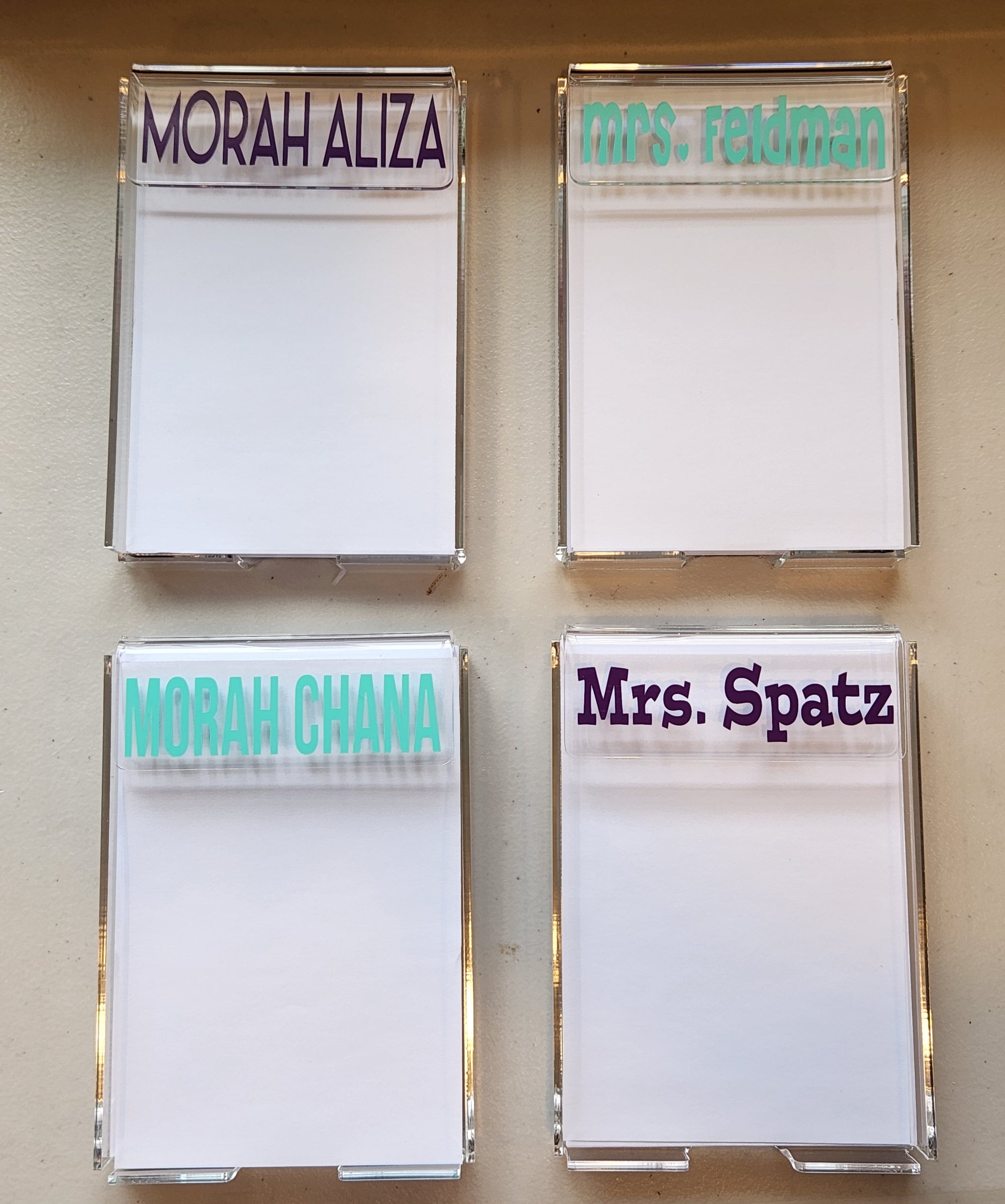 Lucite Notepad