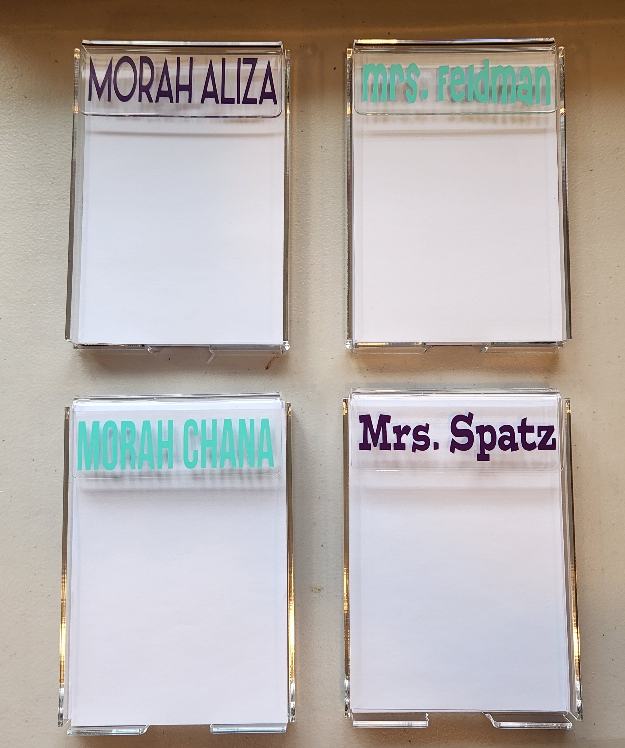 Lucite Notepad