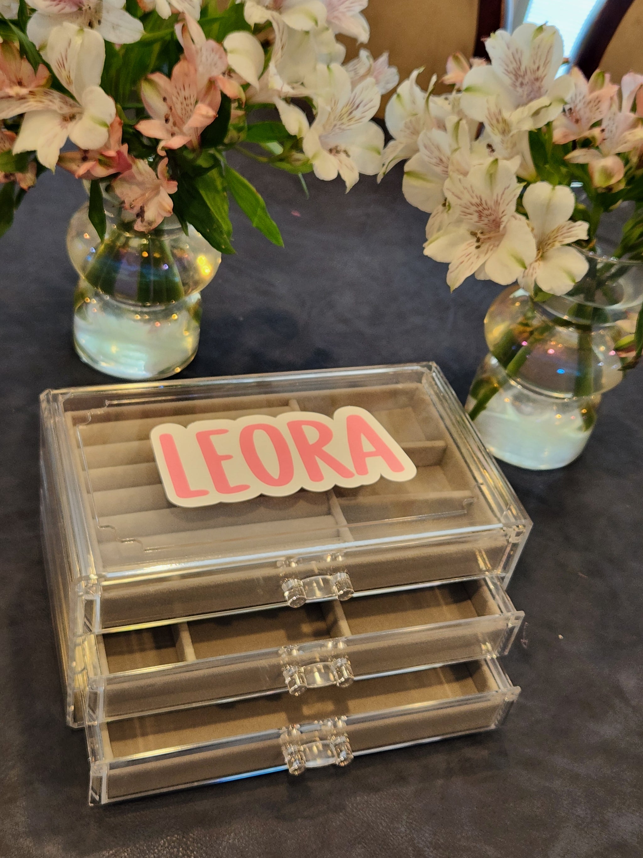 4 Drawer Lucite Jewelry Box