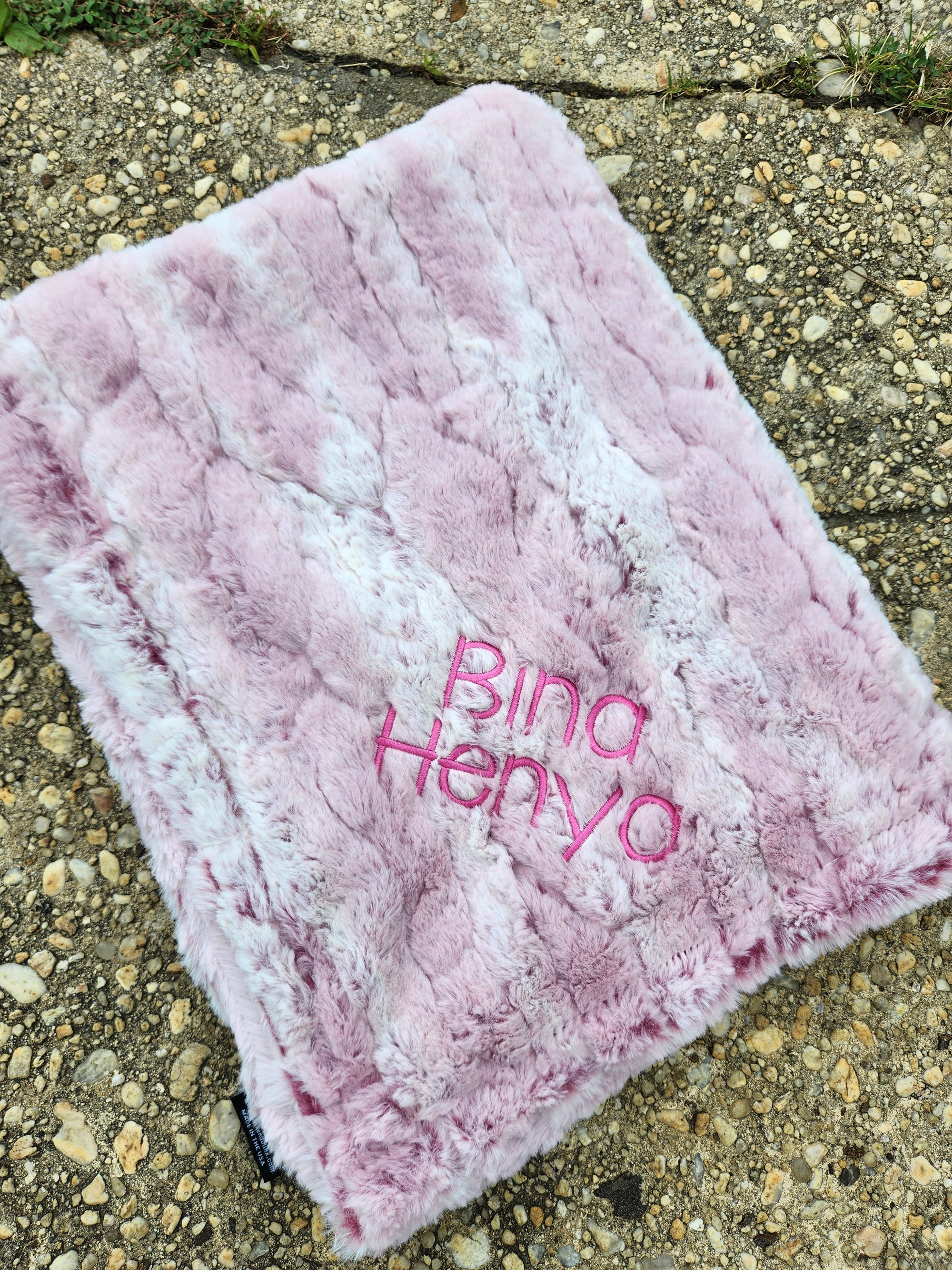 Celine Mauve Girls Minky Blanket