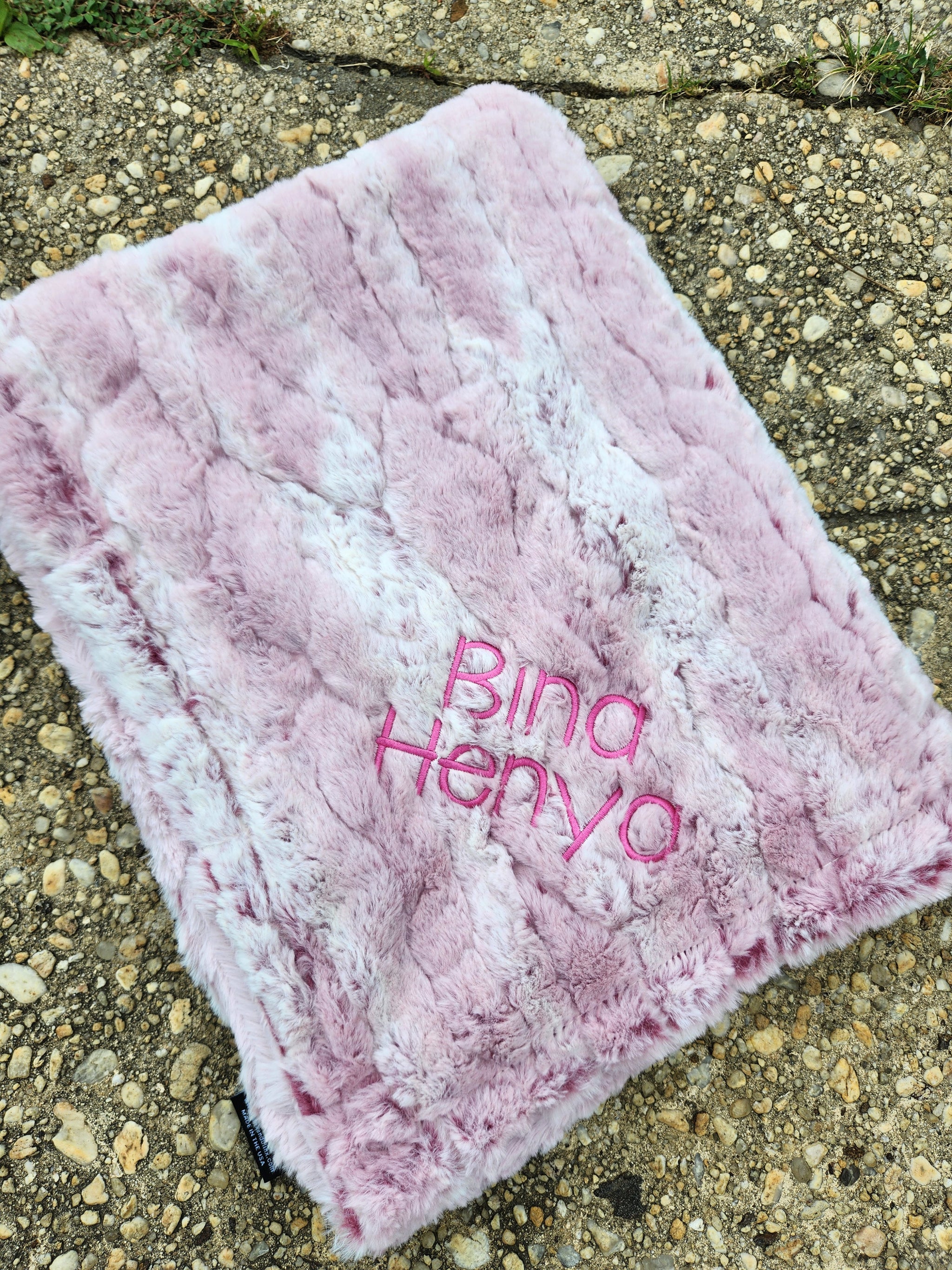 Celine Mauve Girls Minky Blanket