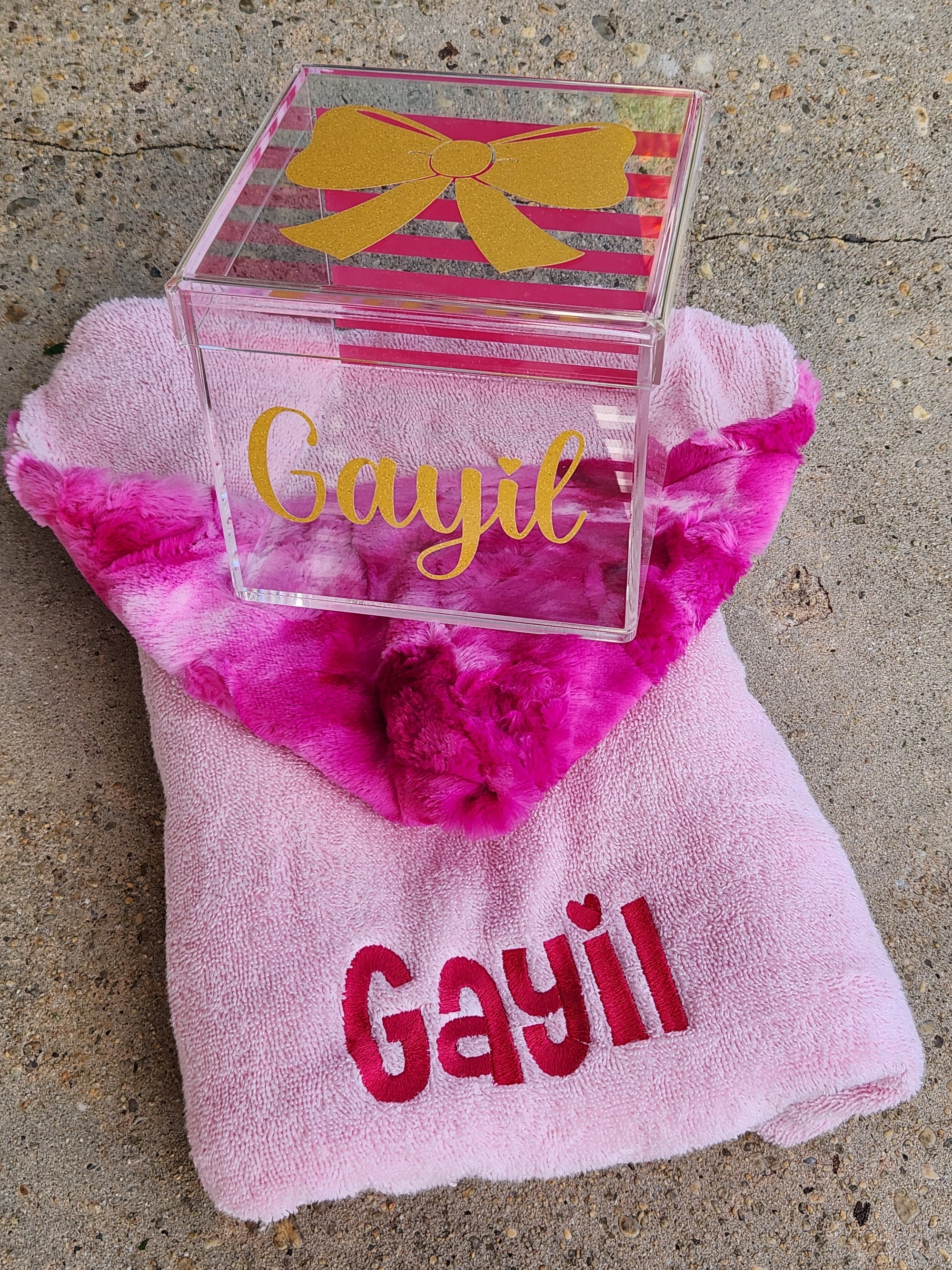 Sorbet Candy Heart Girls Hooded Towel