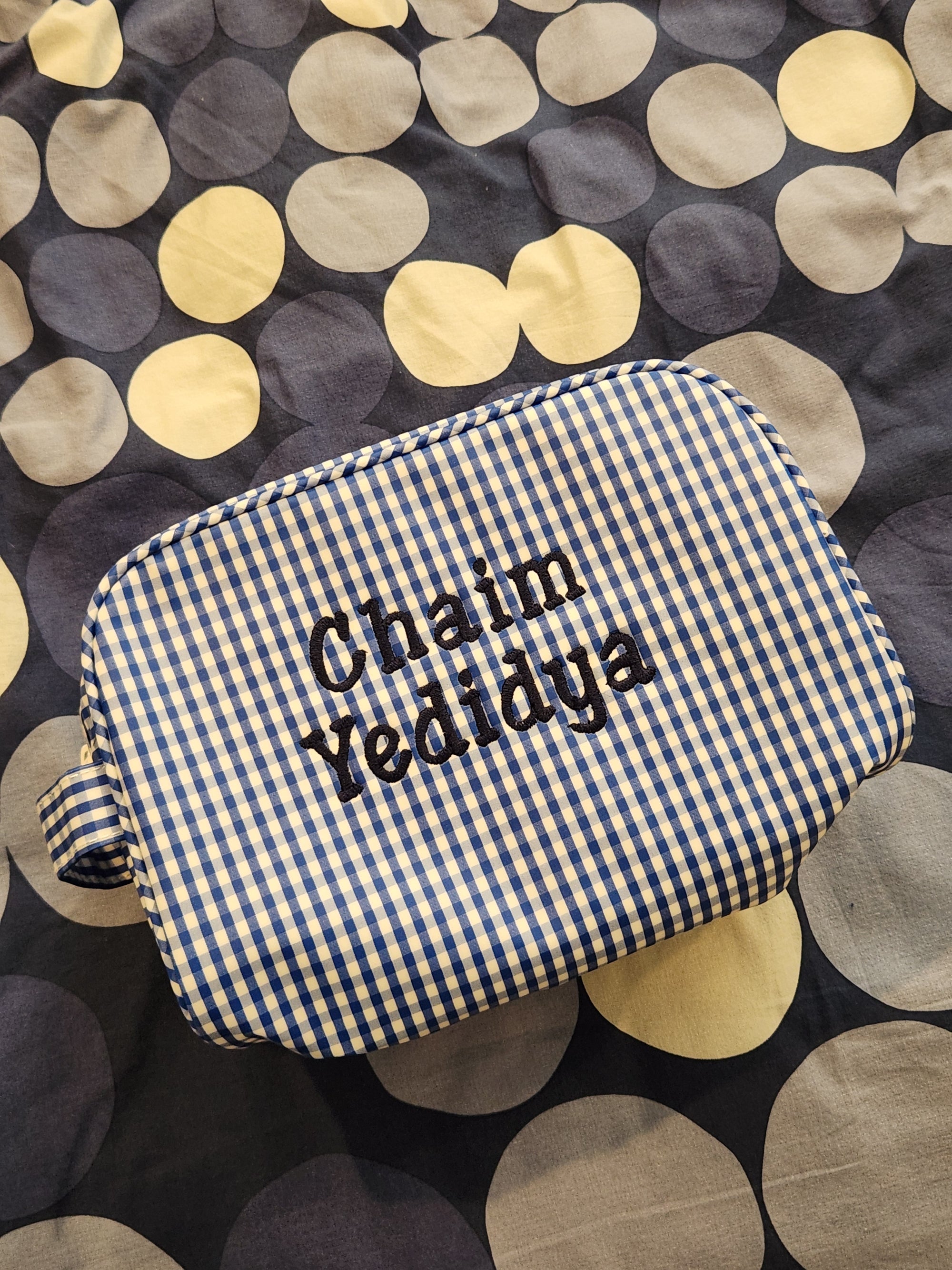 Blue Gingham Toiletry