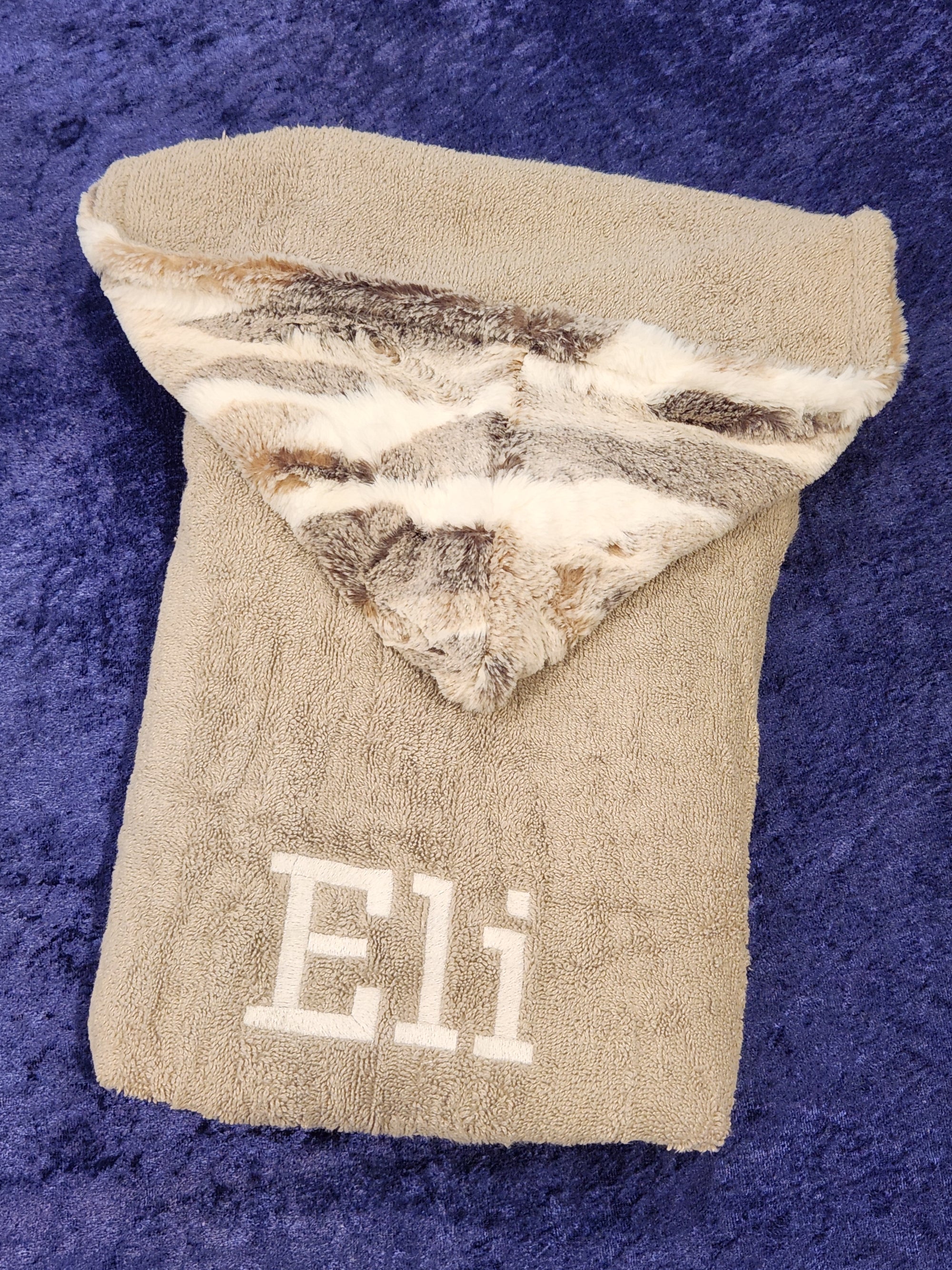 Himalayas Taupe Boys Girls Hooded Towel