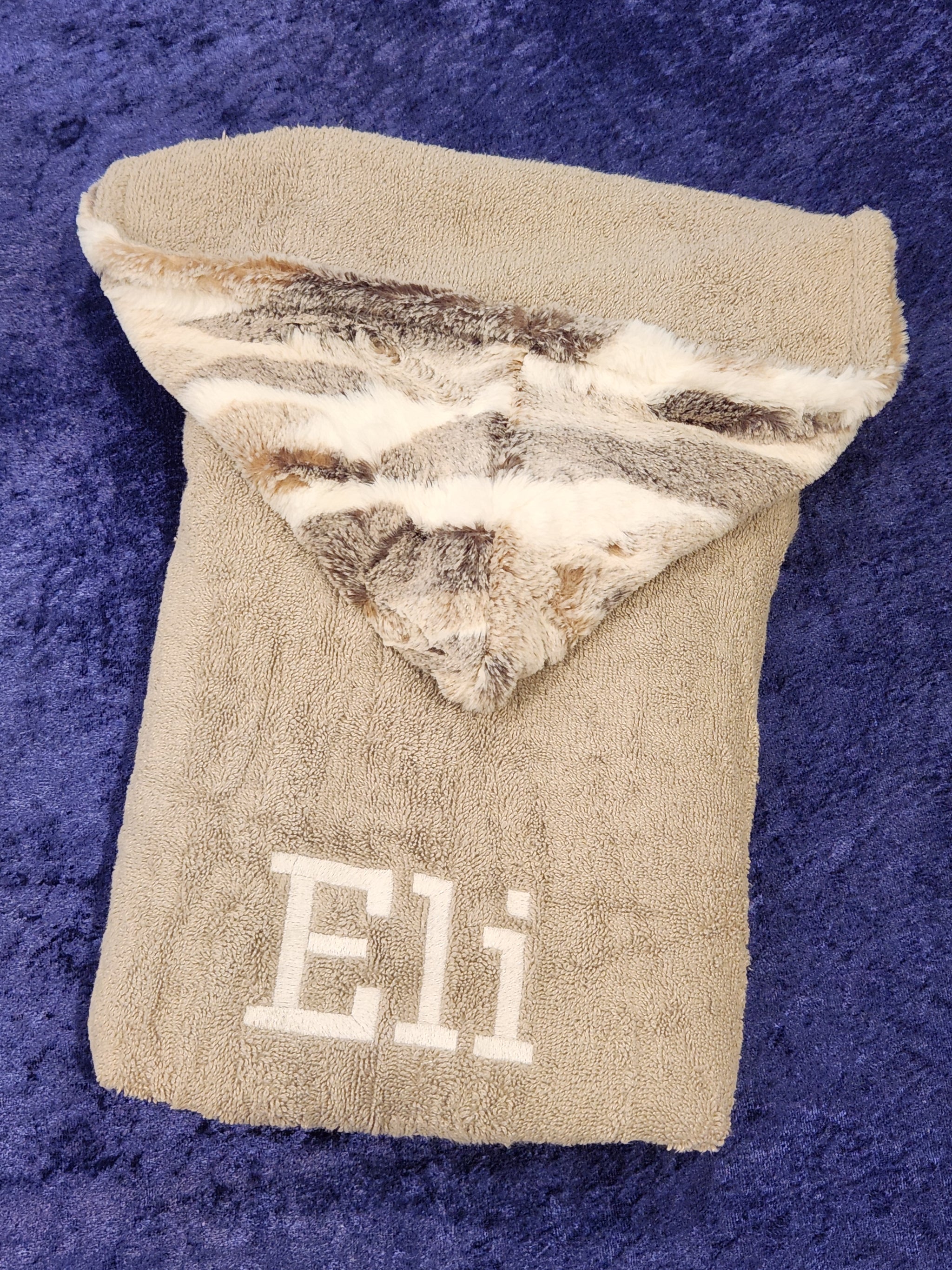 Himalayas Taupe Boys Girls Hooded Towel