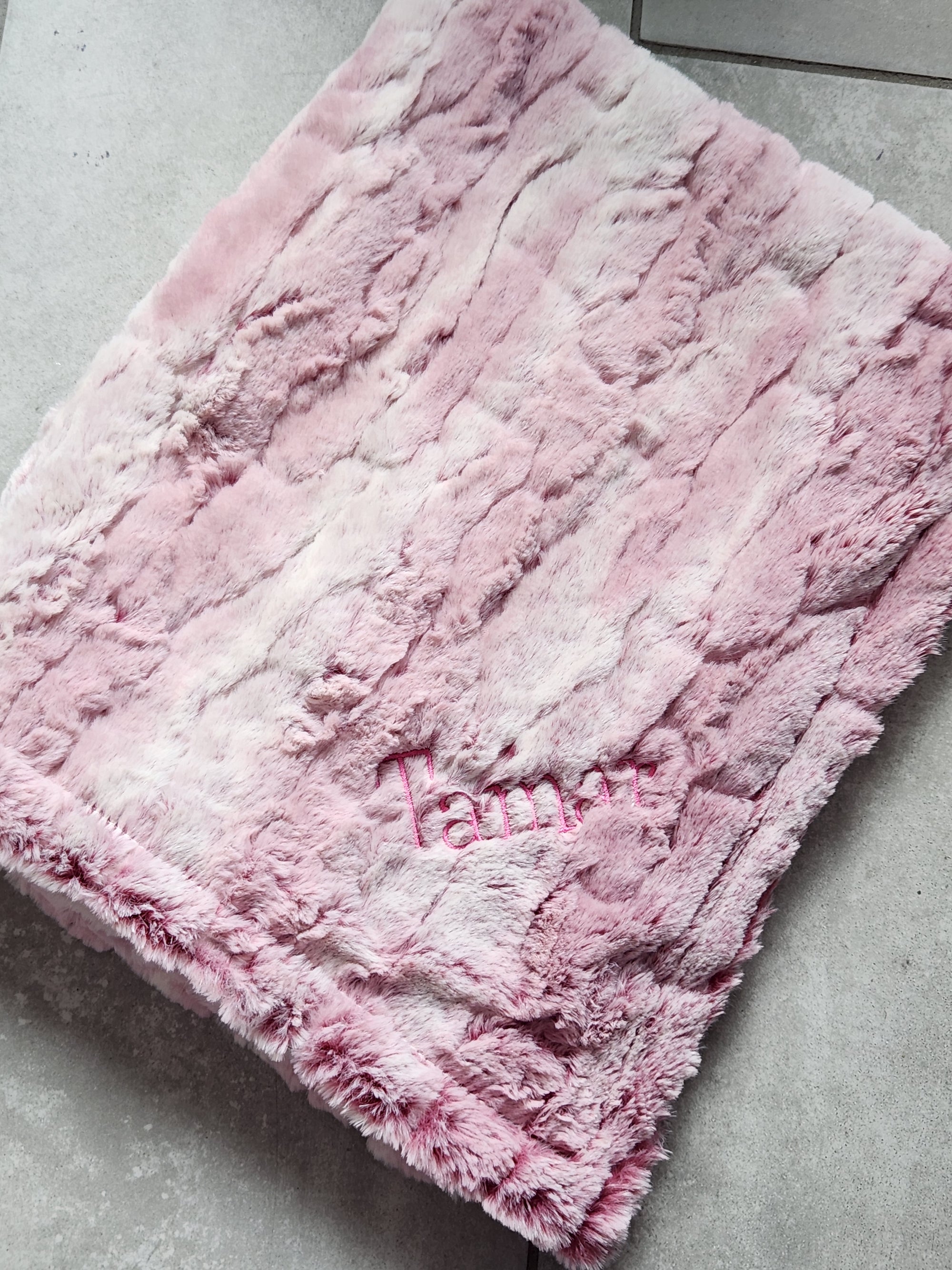 Celine Mauve Girls Minky Blanket