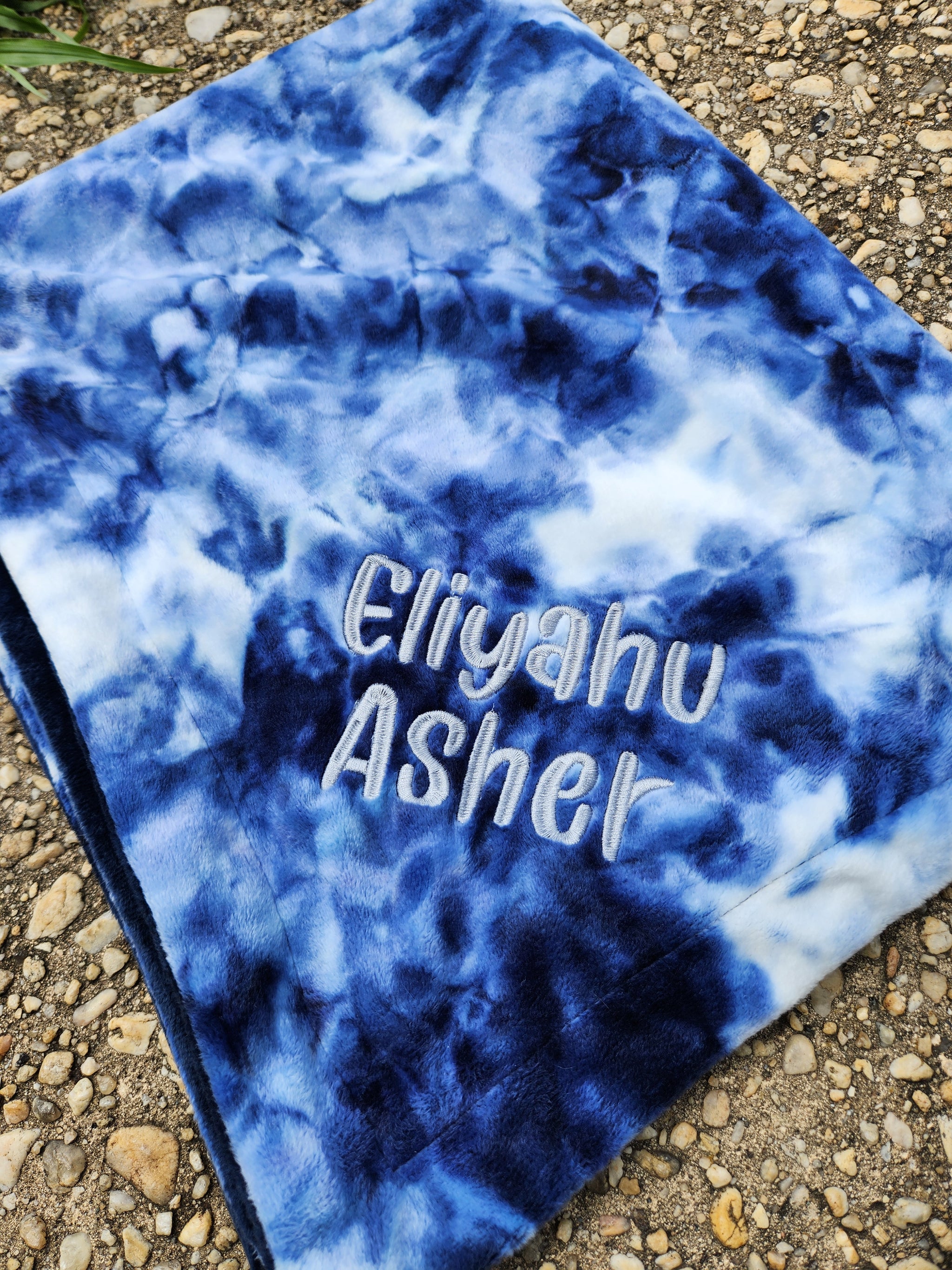 Sorbet Cuddle Navy Tie Dye Boys Blanket