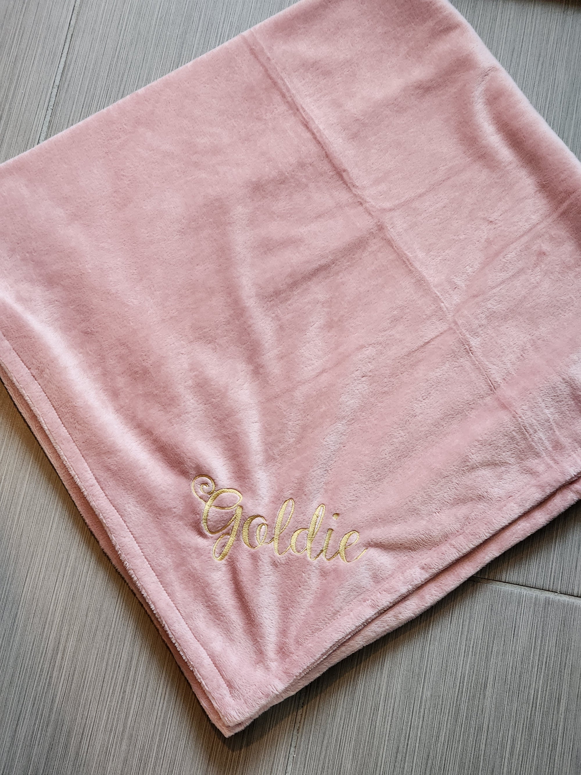 Minky Bee Stroller Solid Dusty Pink