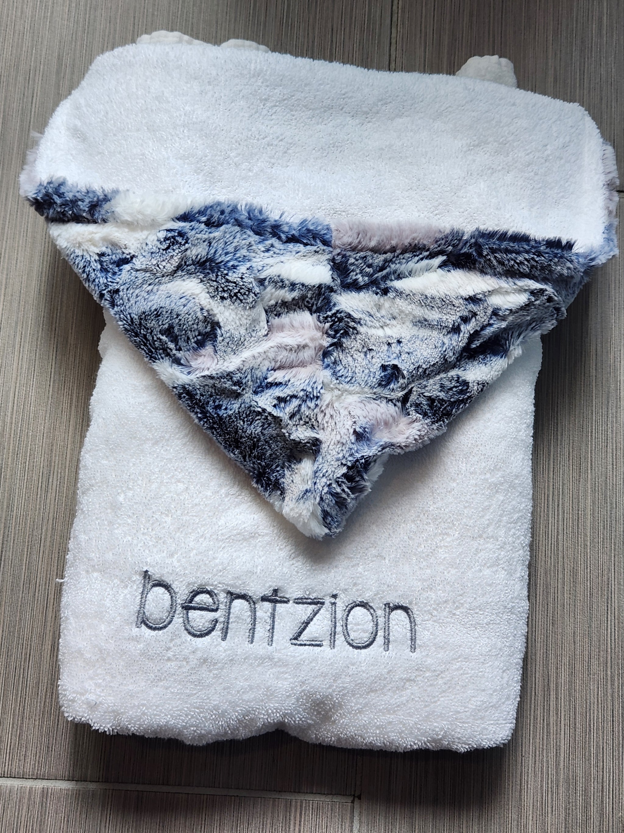 Himalayas Navy Boys Hooded Towel