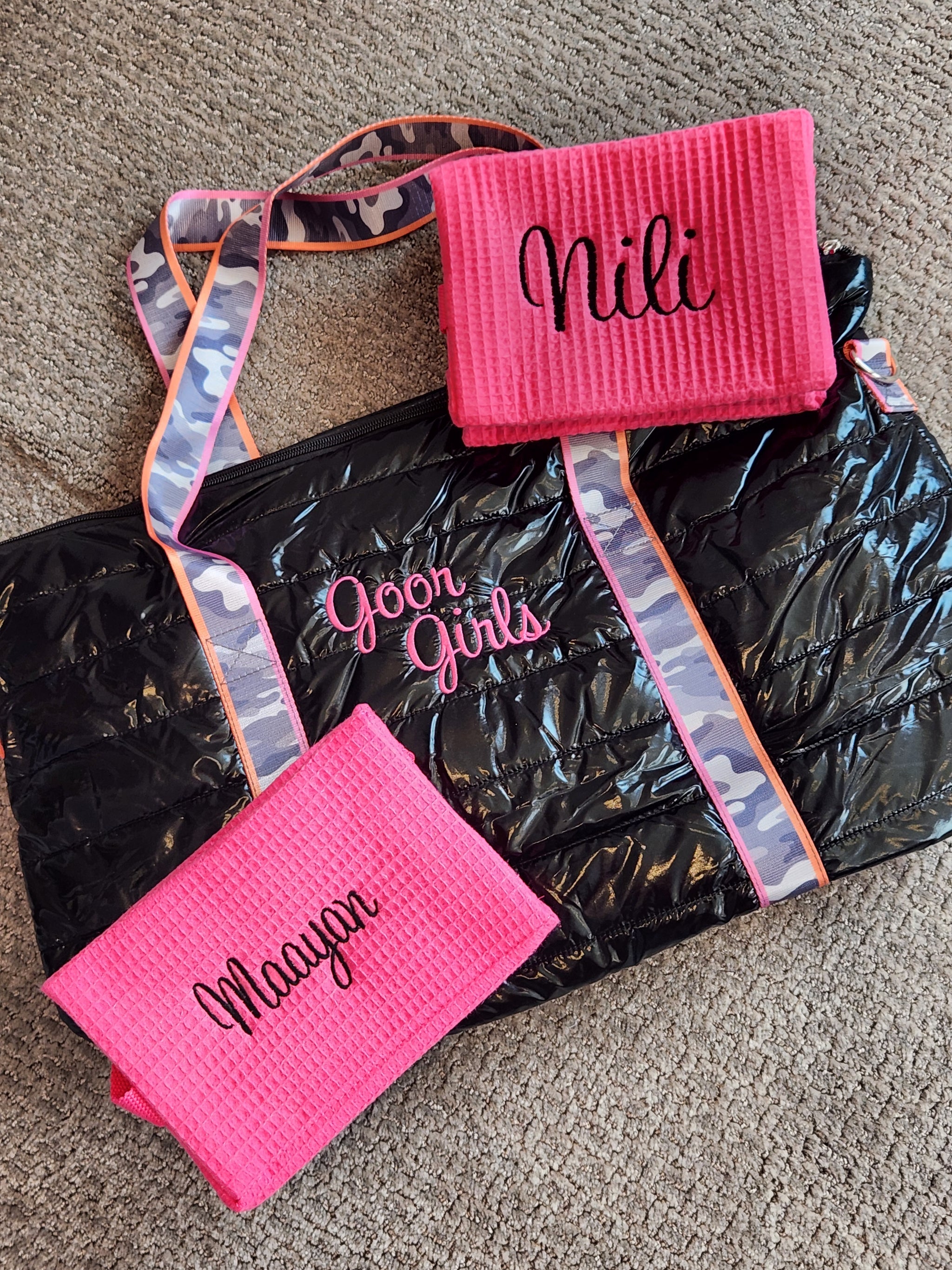 Hot Pink Waffle Toiletry Bag