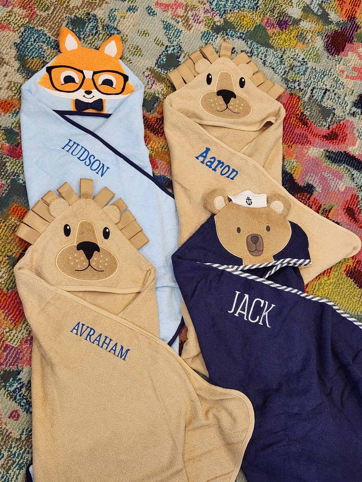Sailor Bear Boy Toddler Hooded Towel