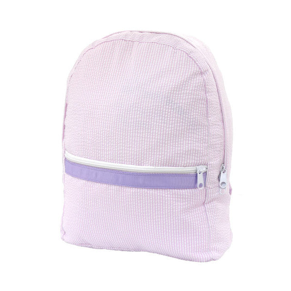 Pink & Purple Seersucker Backpack