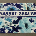 Blue Floral Beaded Challah Cover