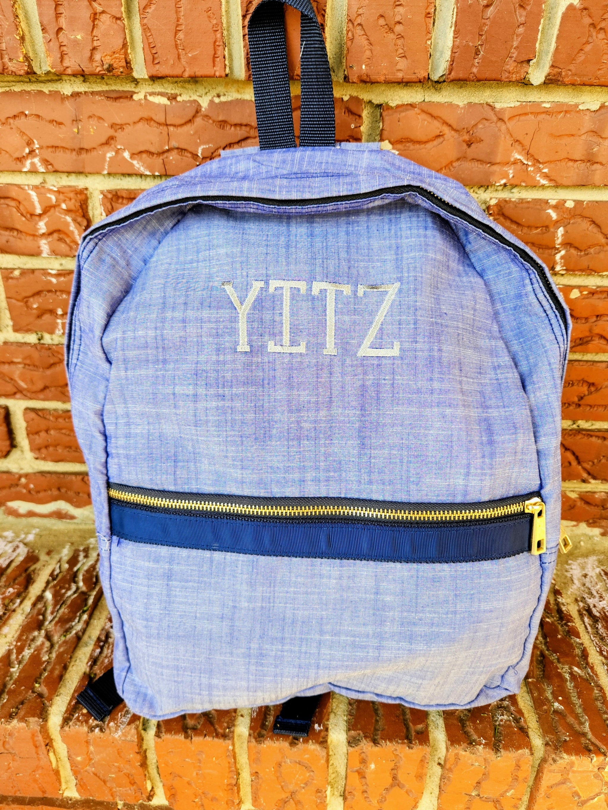 Blue Chambray Backpack