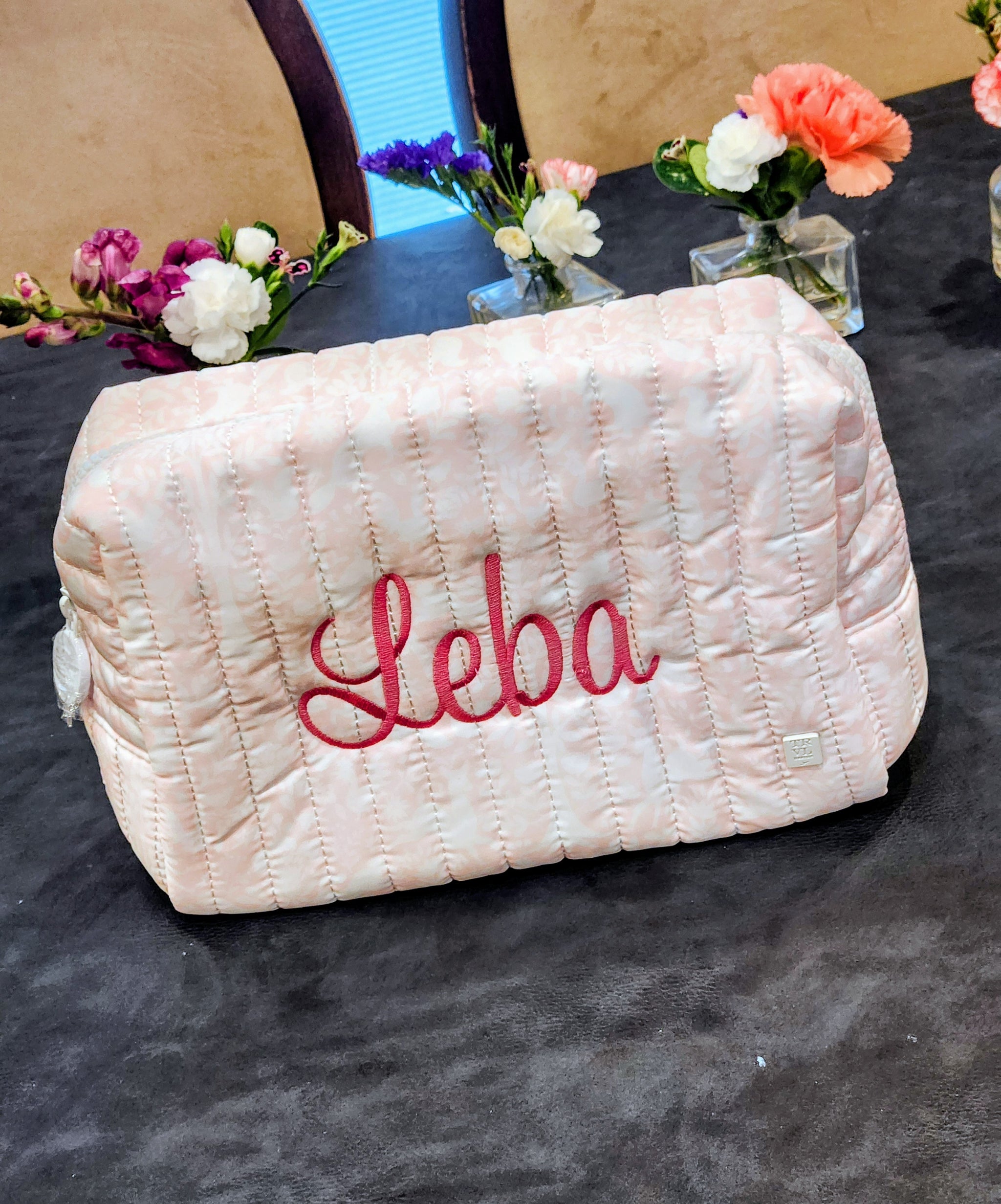 Pink Woodland Puffer Toiletry Bag
