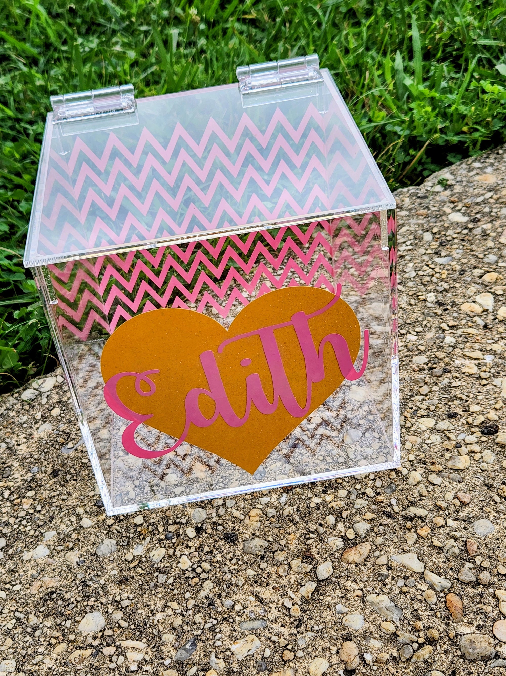 Chevron Lucite Box